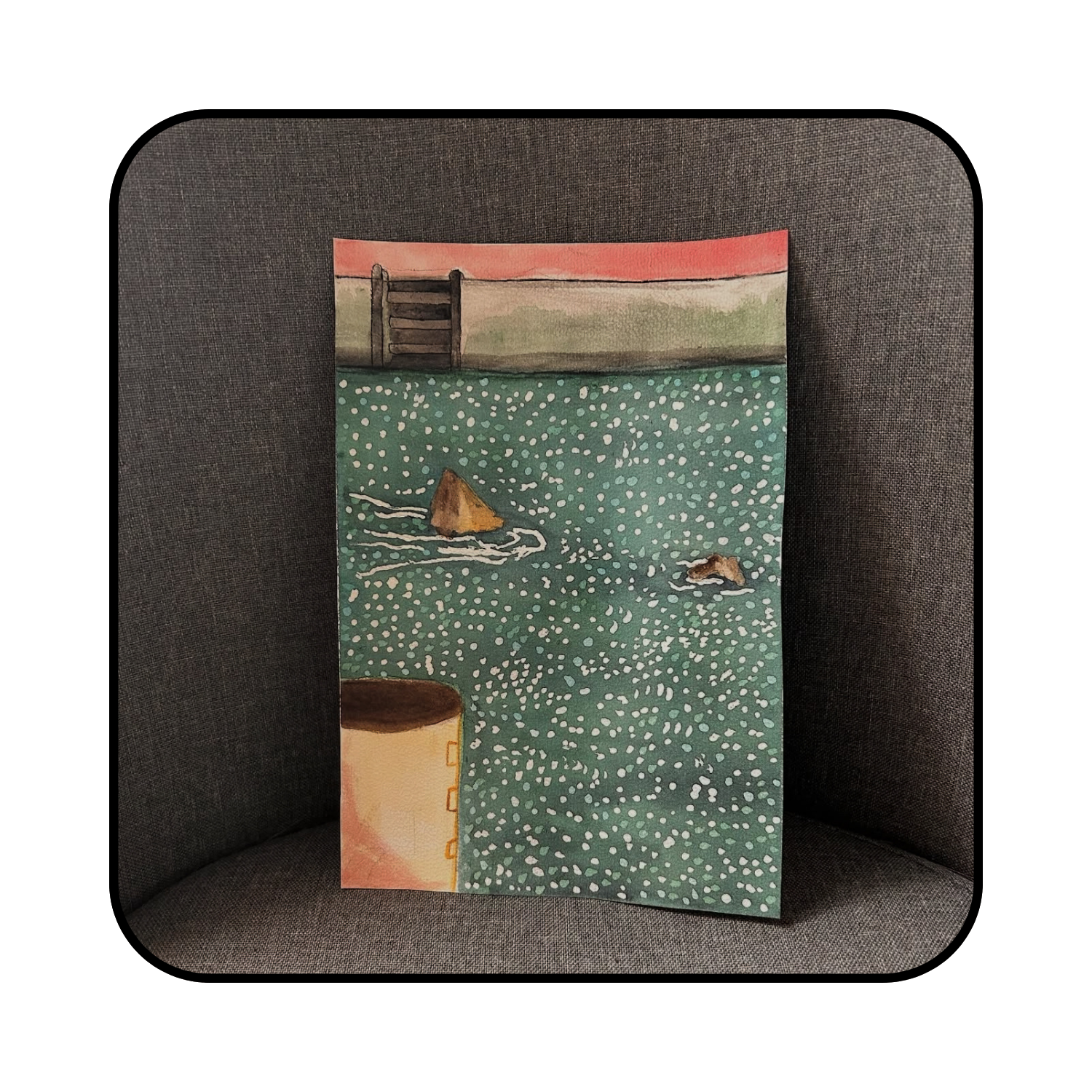 Watercolor Paint on Canvas Paper