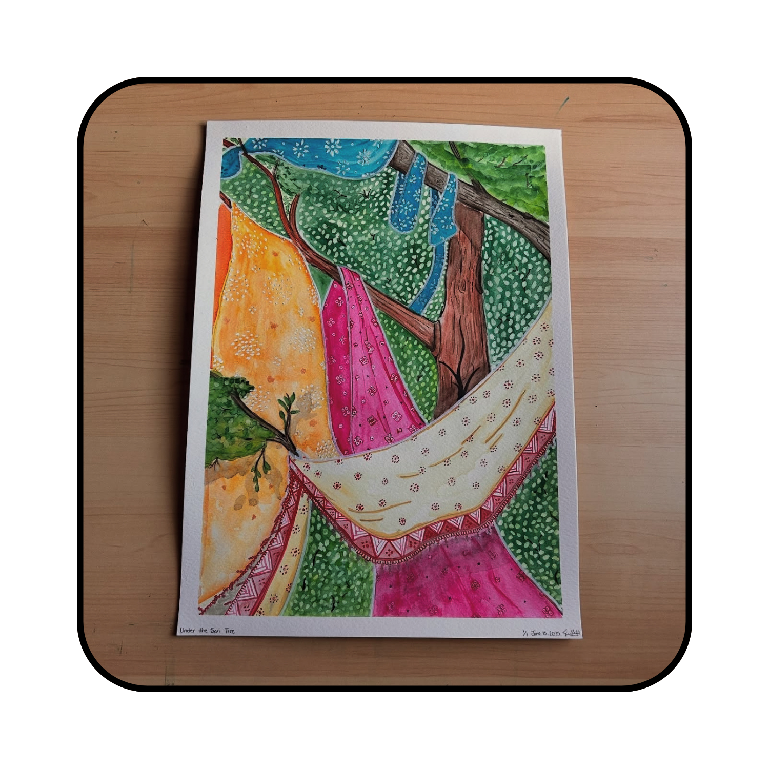 Watercolor Paint on Canvas Paper