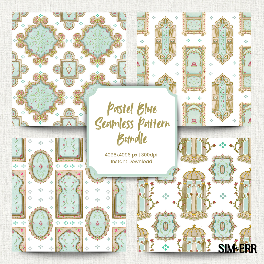 Pastel Blue Seamless Pattern Bundle Digital Download (1).png