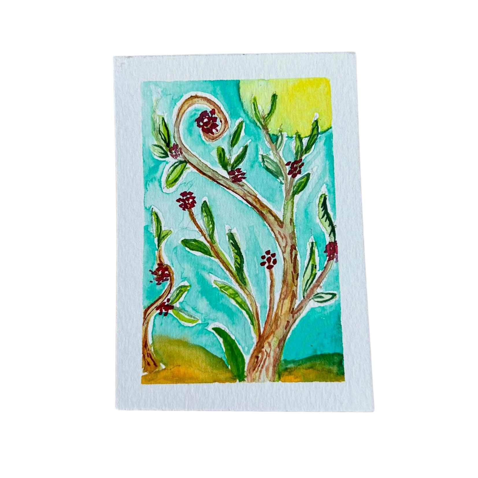 Underwater Plant - ACEO Painting