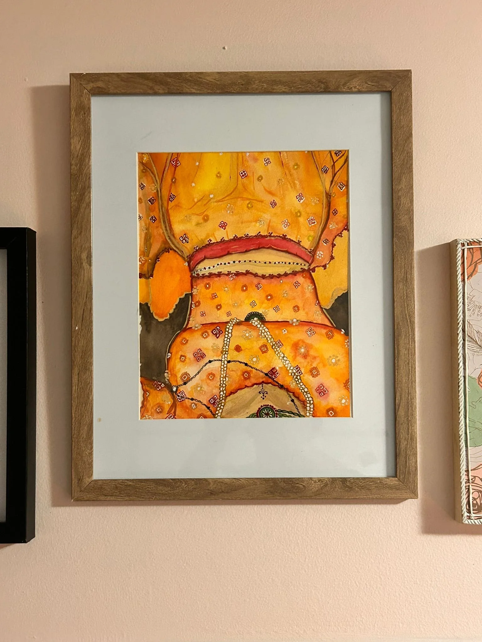 Titled soft girl era this is a self portrait painted using watercolour paint