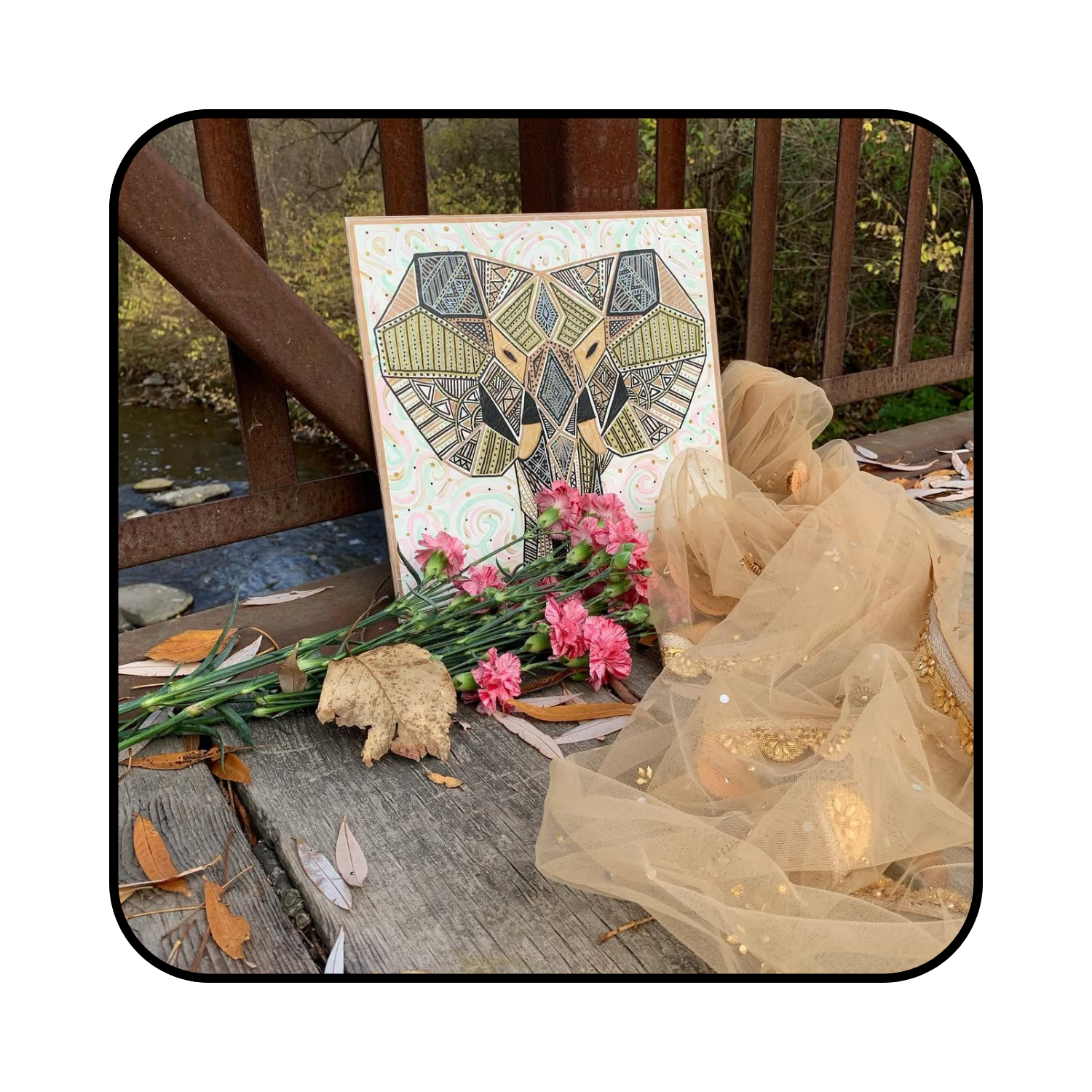 Acrylic Paint on Wood Panel