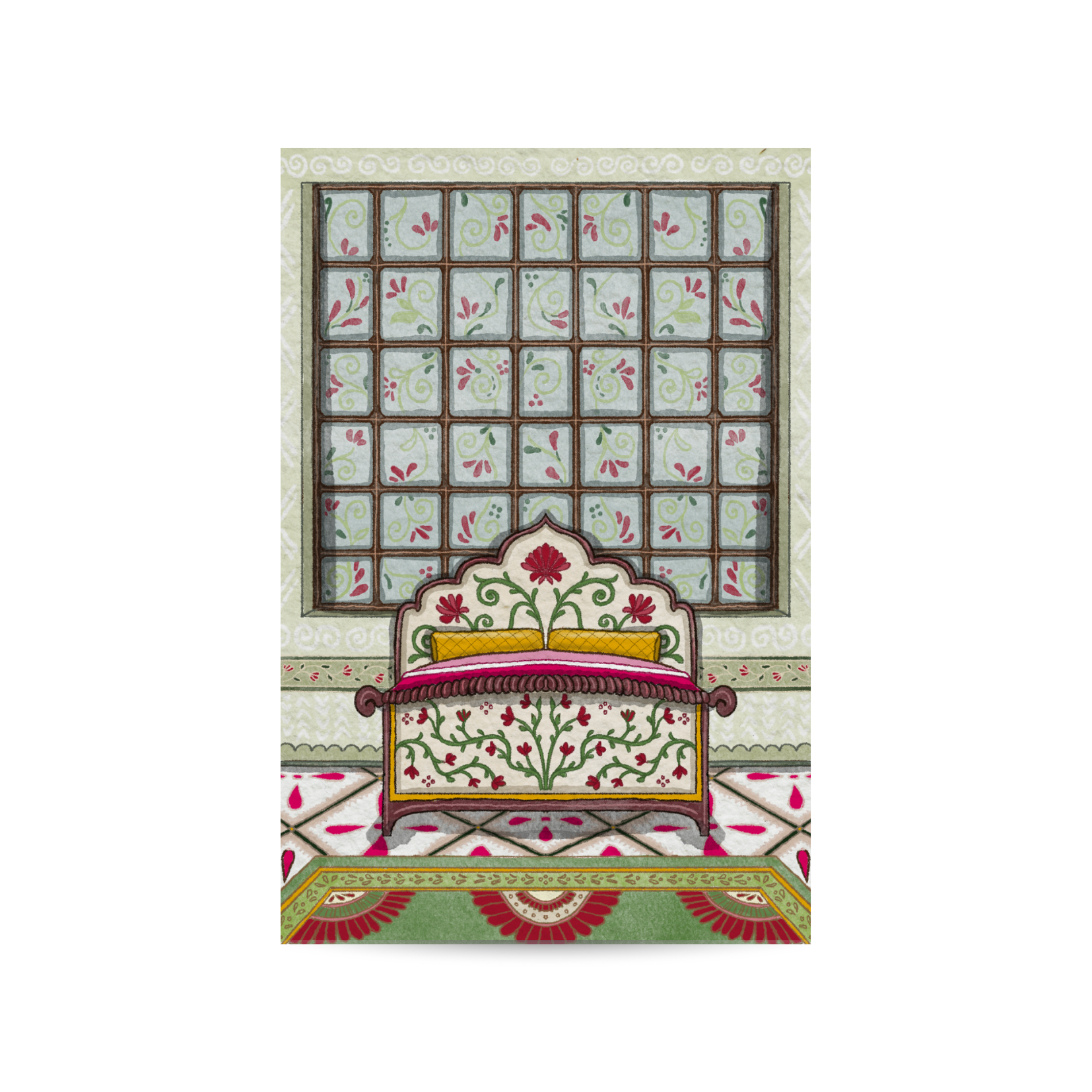 Palace Bedroom Postcard Print