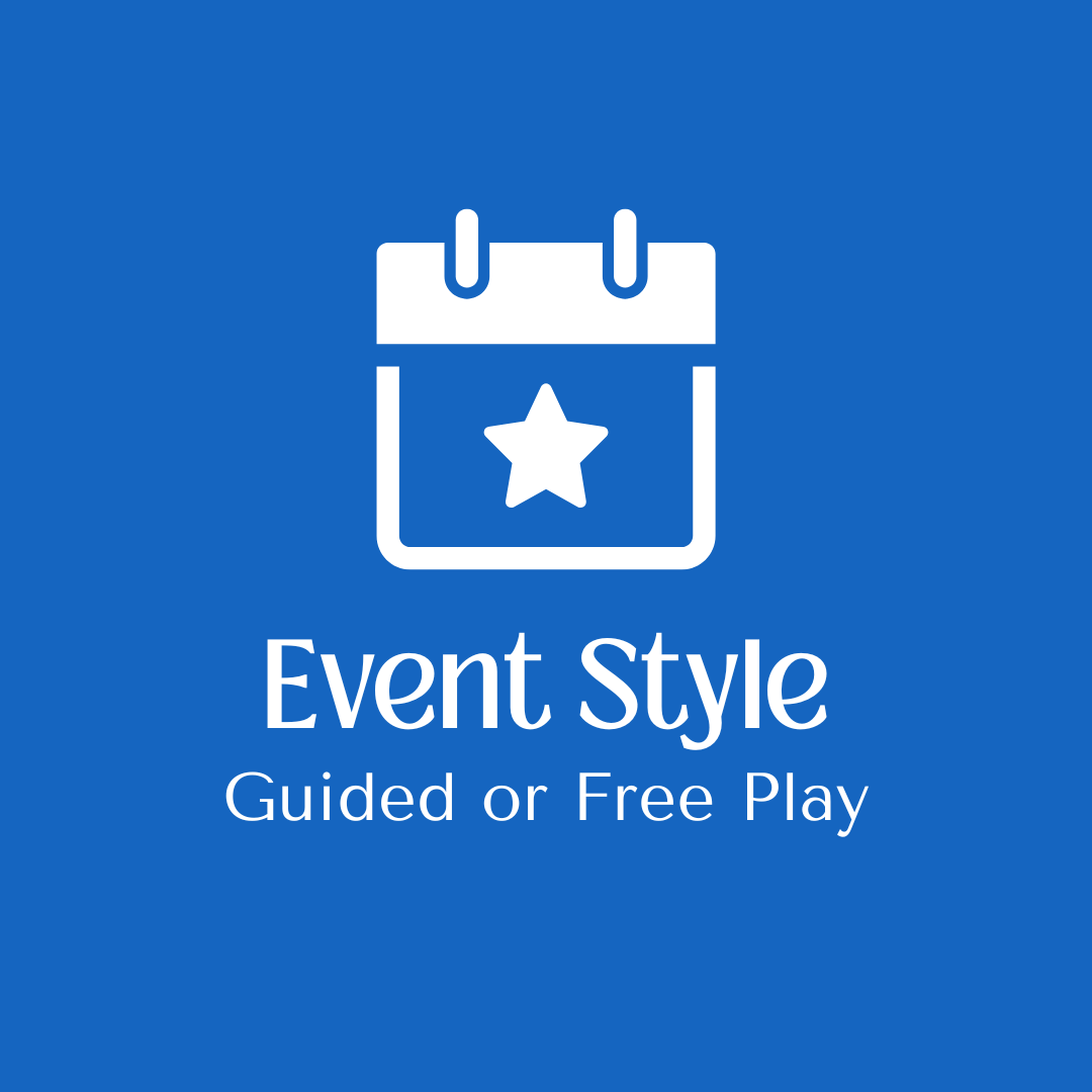 Sim.err Art Bar offers Guided and Free Play event styles.