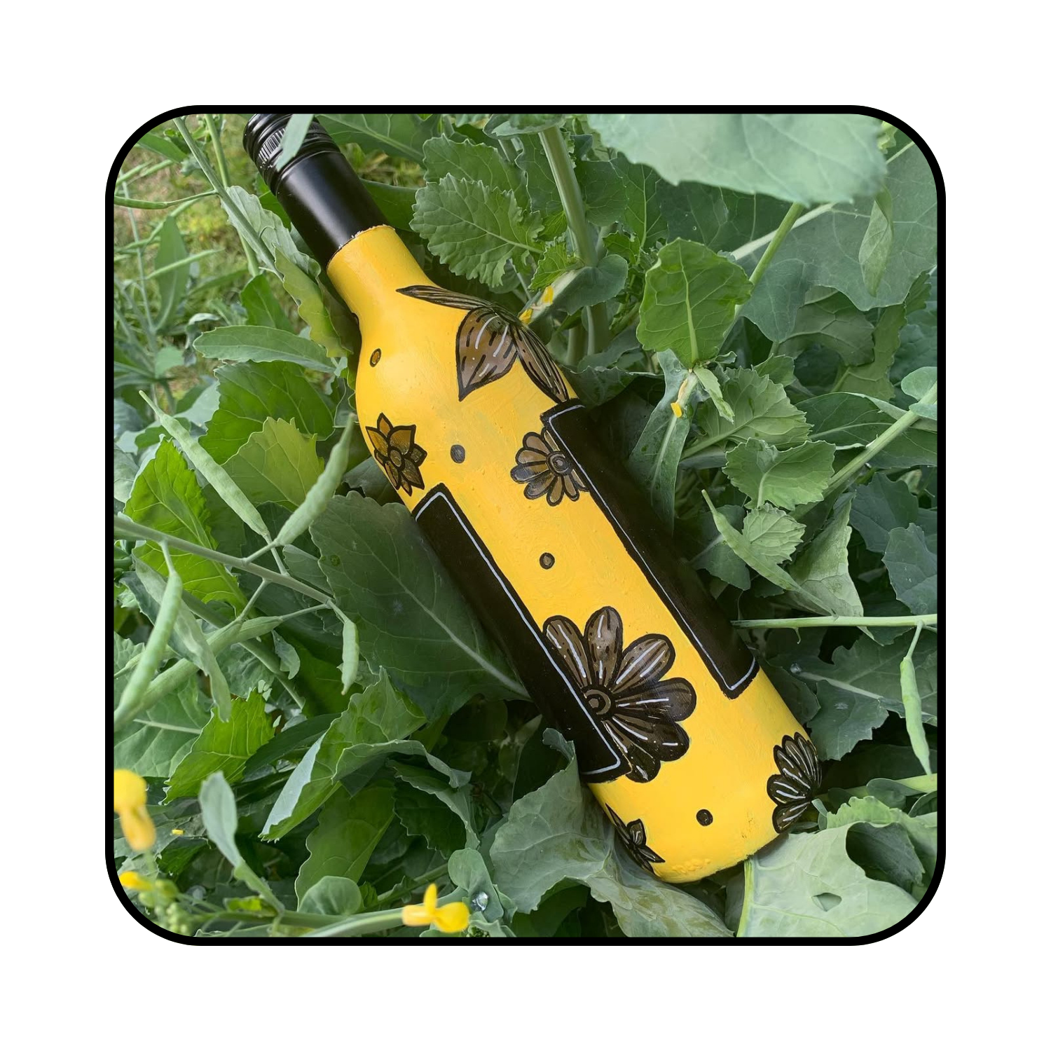 Acrylic on Glass Bottle