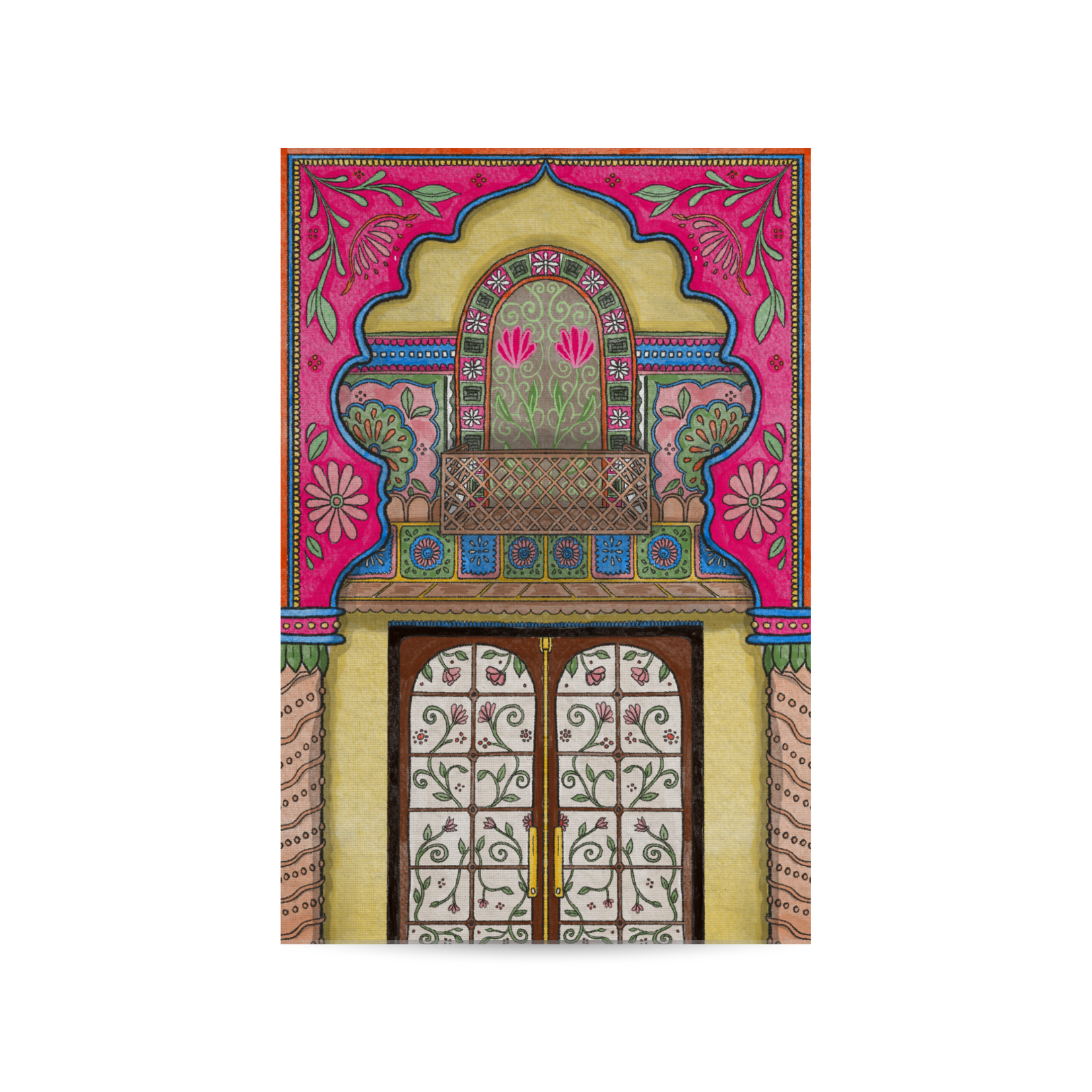 Pink Palace Postcard Print