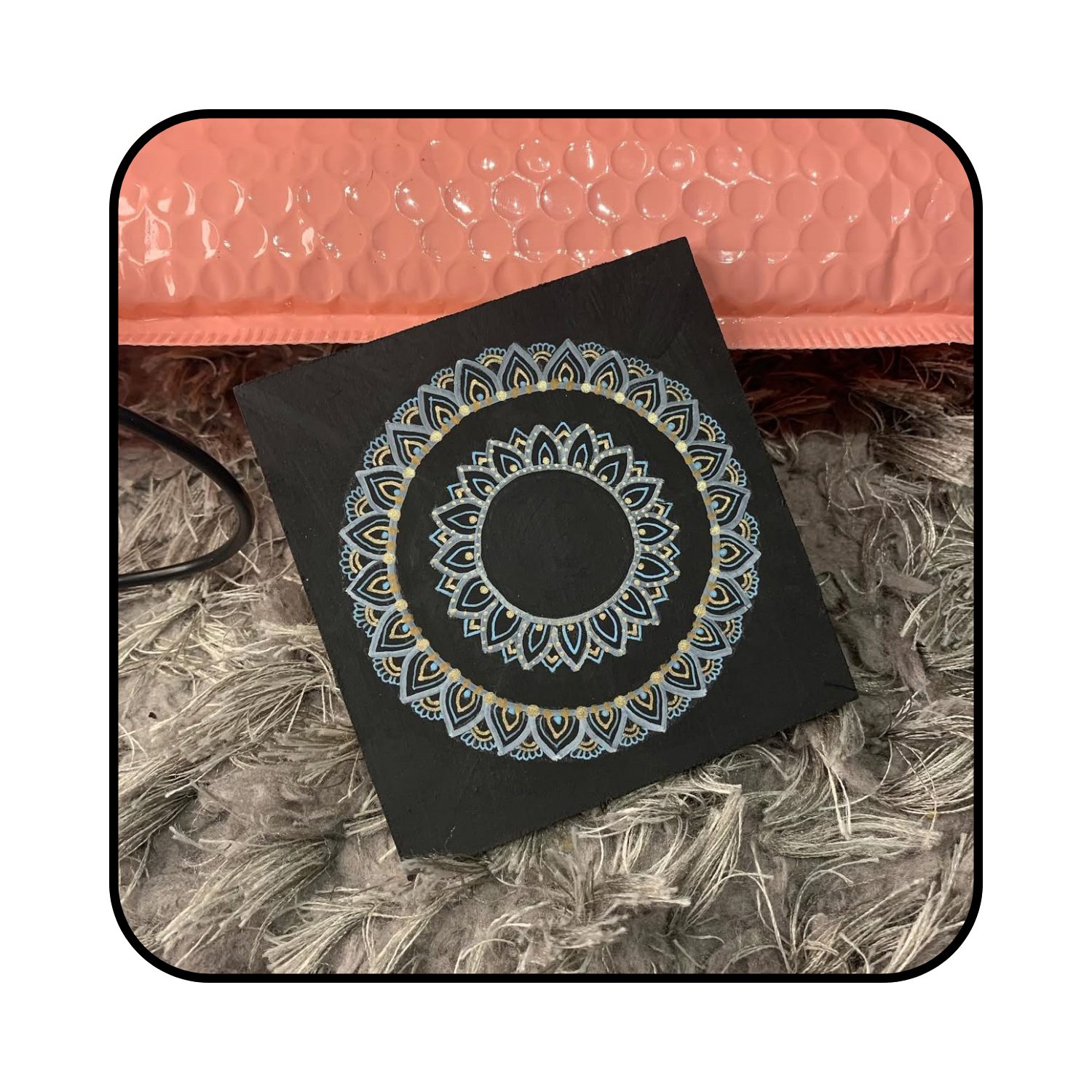 Pen and Acrylic Paint on Wood Panel