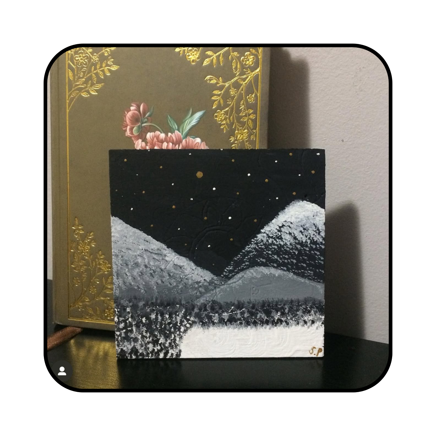 Acrylic on Wood Square