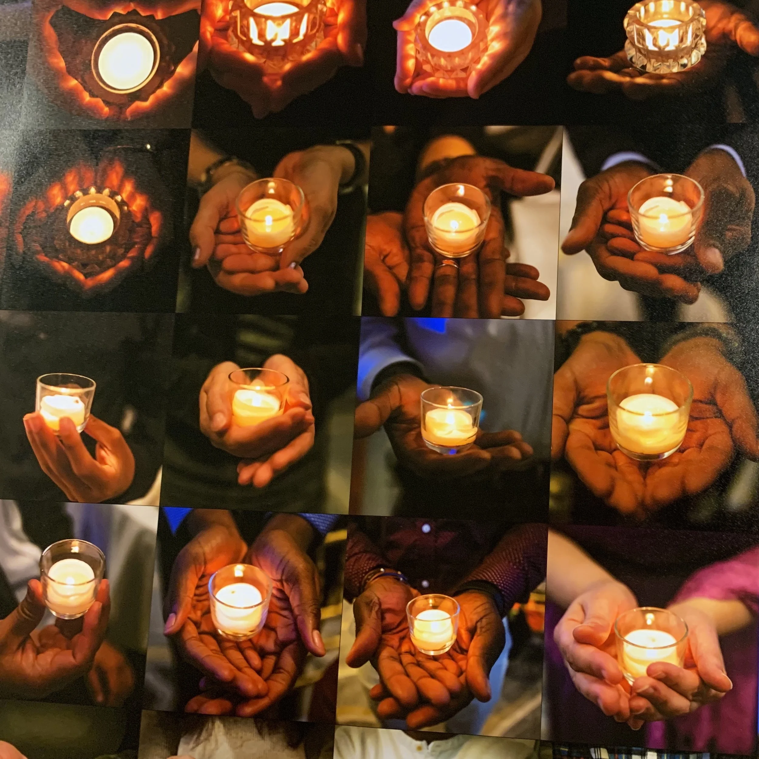 Print of images before trimming each individual art piece.