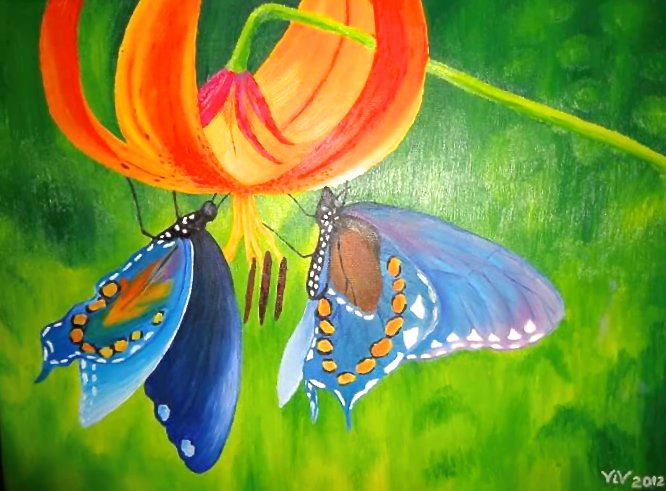 Butterflies, oil on canvas, 24x30", 2013 