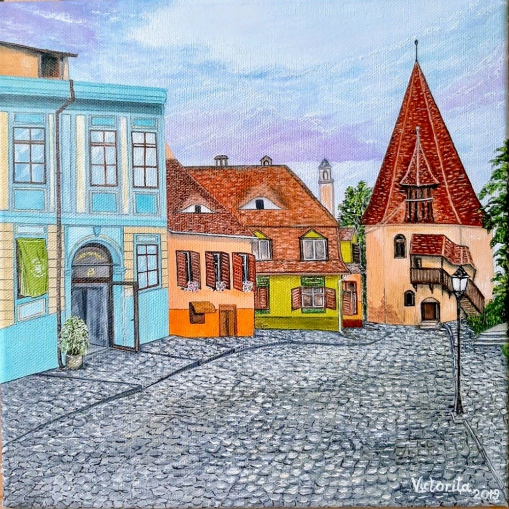 Medieval wonder, oil on canvas, 9x9", 2019