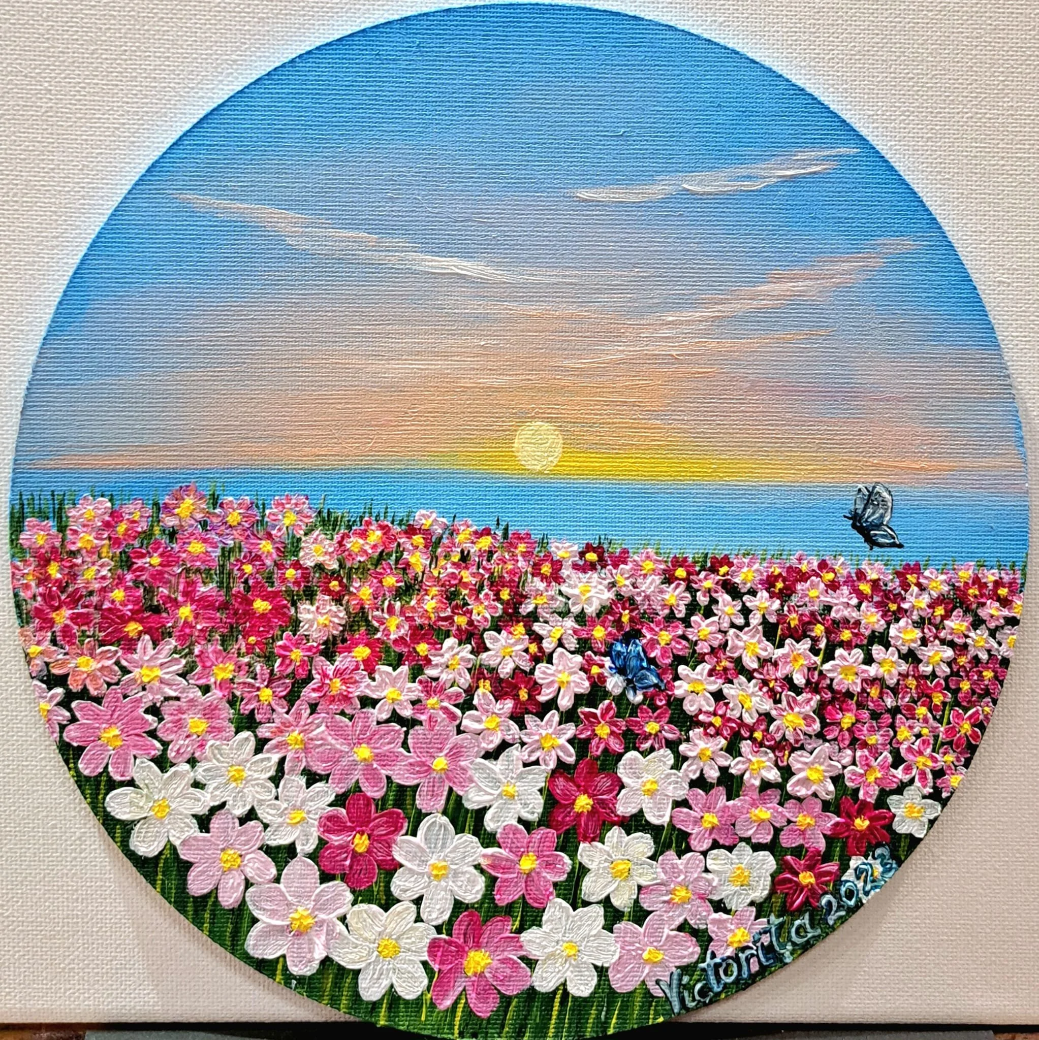Harmony of Light, oil on canvas, 7x7", 2023