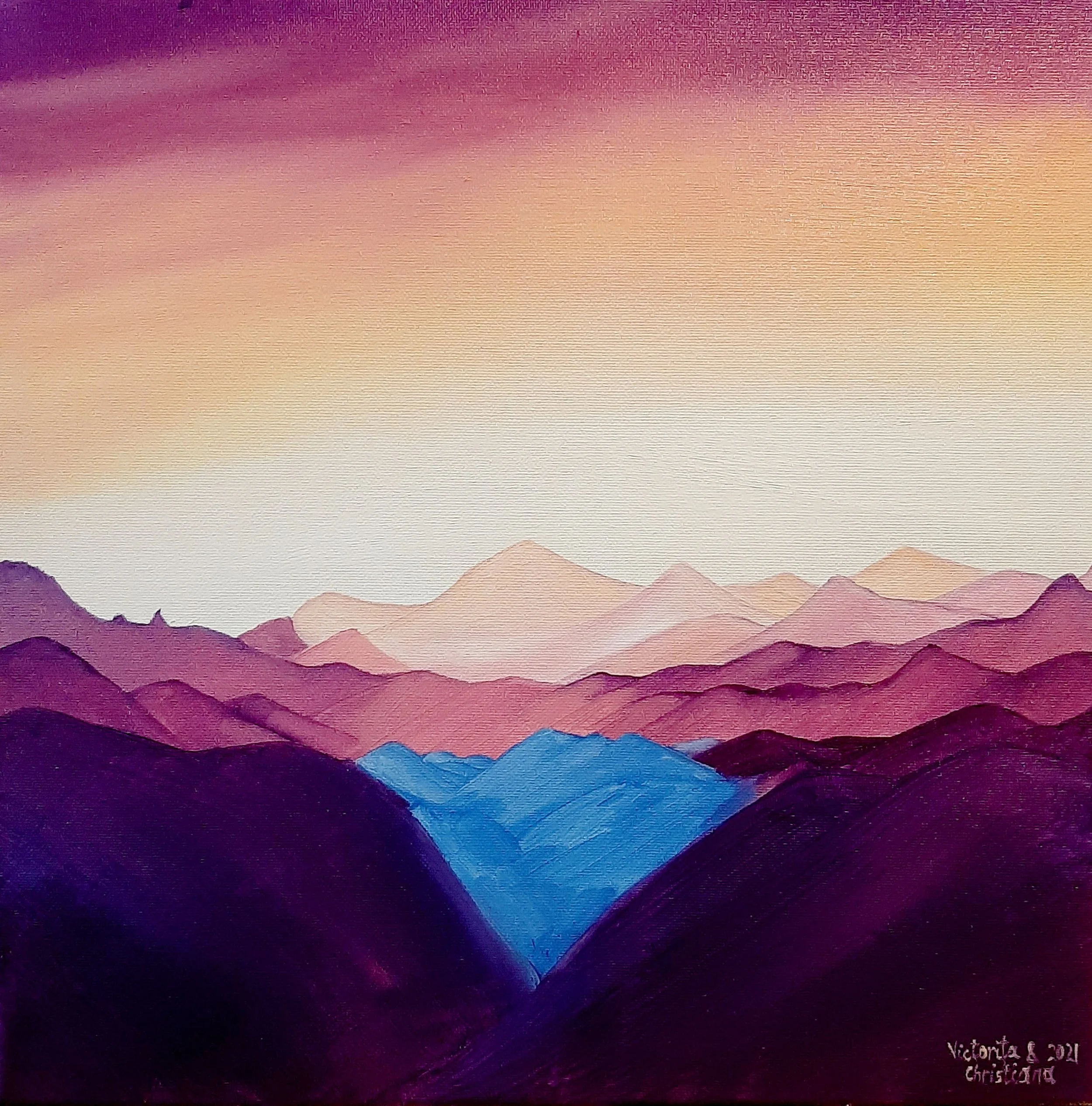 Violet Hight, oil on canvas, 12x12", 2021