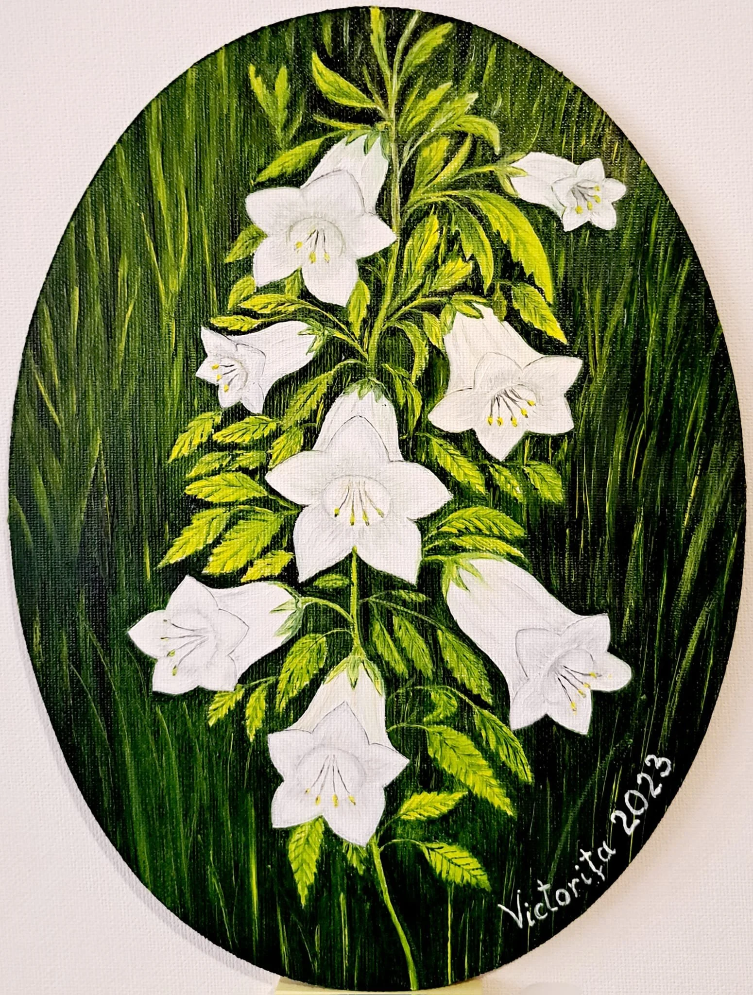 Little Bells of Love, oil on canvas panel, 9x12", 2023