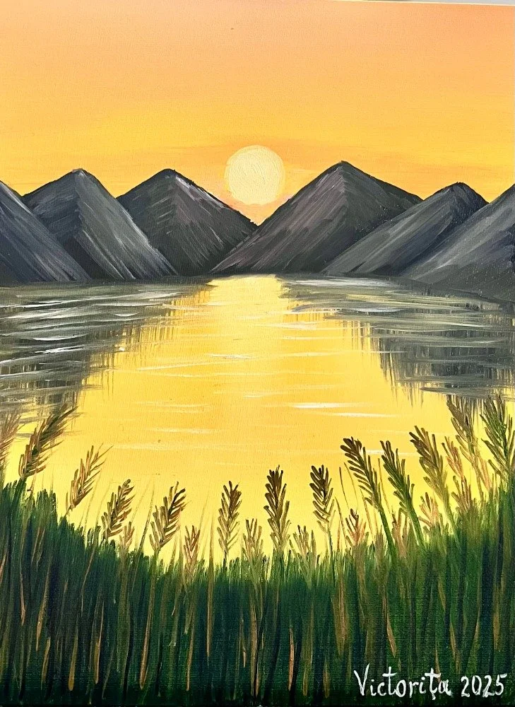 Golden Horizon, oil on canvas panel, 9x12", 2025