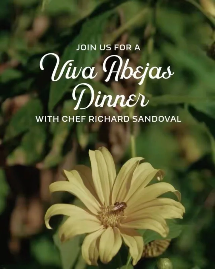 Join us for Viva Abejas, an elegant culinary  experience curated by Chef Richard Sandoval 🐝 This five-course dinner celebrates the essential role of bees in our food system, showcasing Latin-inspired dishes crafted with ingredients that flourish thr