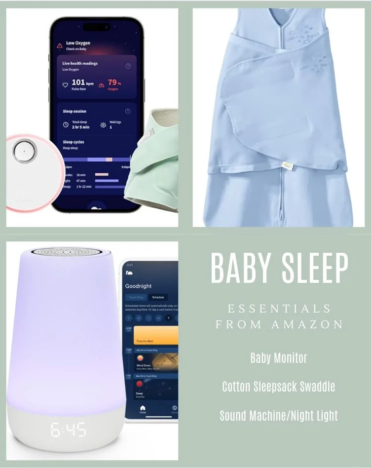 Baby Sleep Made Easier!

Let&rsquo;s be honest &mdash; when baby sleeps, everyone sleeps. 
That&rsquo;s why we rounded up some of our favorite Amazon sleep essentials:
💤 A baby monitor for peace of mind
💤 Cotton sleepsack swaddles for cozy comfort
