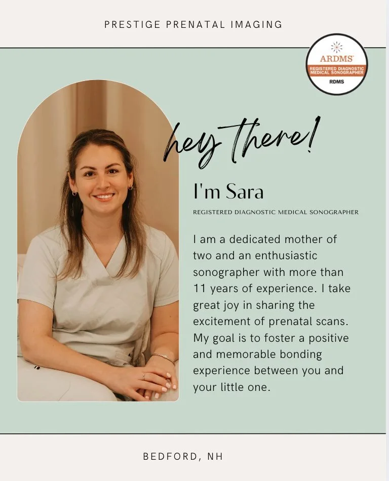 ✨ Meet Sara! ✨
We&rsquo;re so excited to re-introduce one of the amazing faces behind Prestige Prenatal Imaging. Sara is a Registered Diagnostic Medical Sonographer (ARDMS) with over 11 years of experience and a proud mama of two. 💛

Sara brings not