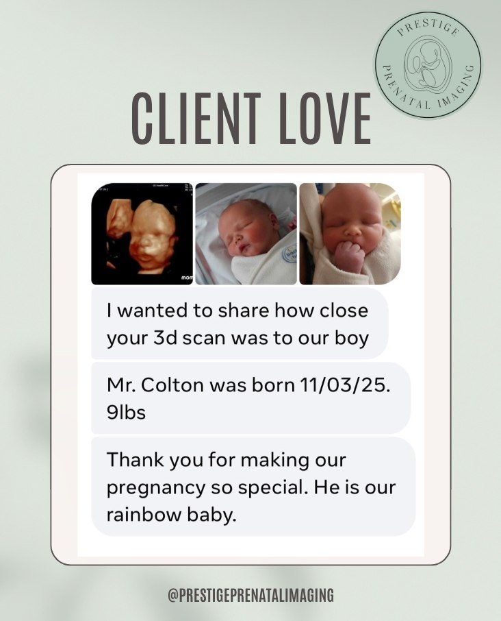 💛 Client love like this means everything to us 💛

Seeing how closely a 3D scan matches a precious newborn never gets old &mdash; but stories like this truly touch our hearts. Watching families welcome their babies and hearing that we helped make th