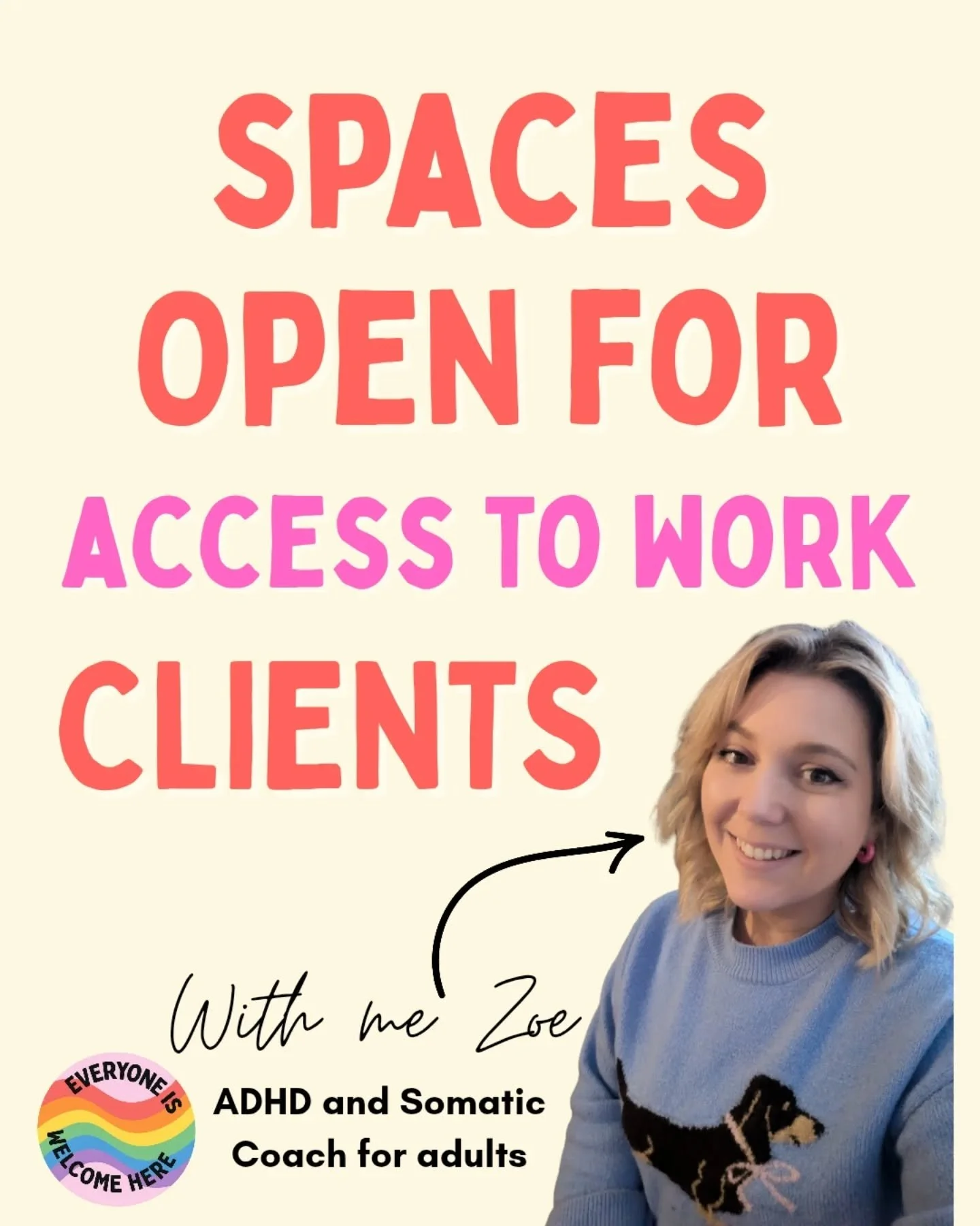 Access to Work coaching spaces available ✨

If you&rsquo;ve been awarded ADHD/neurodivergent coaching through Access to Work, you don&rsquo;t have to automatically go with the provider they recommend.

You can choose someone you feel comfortable with
