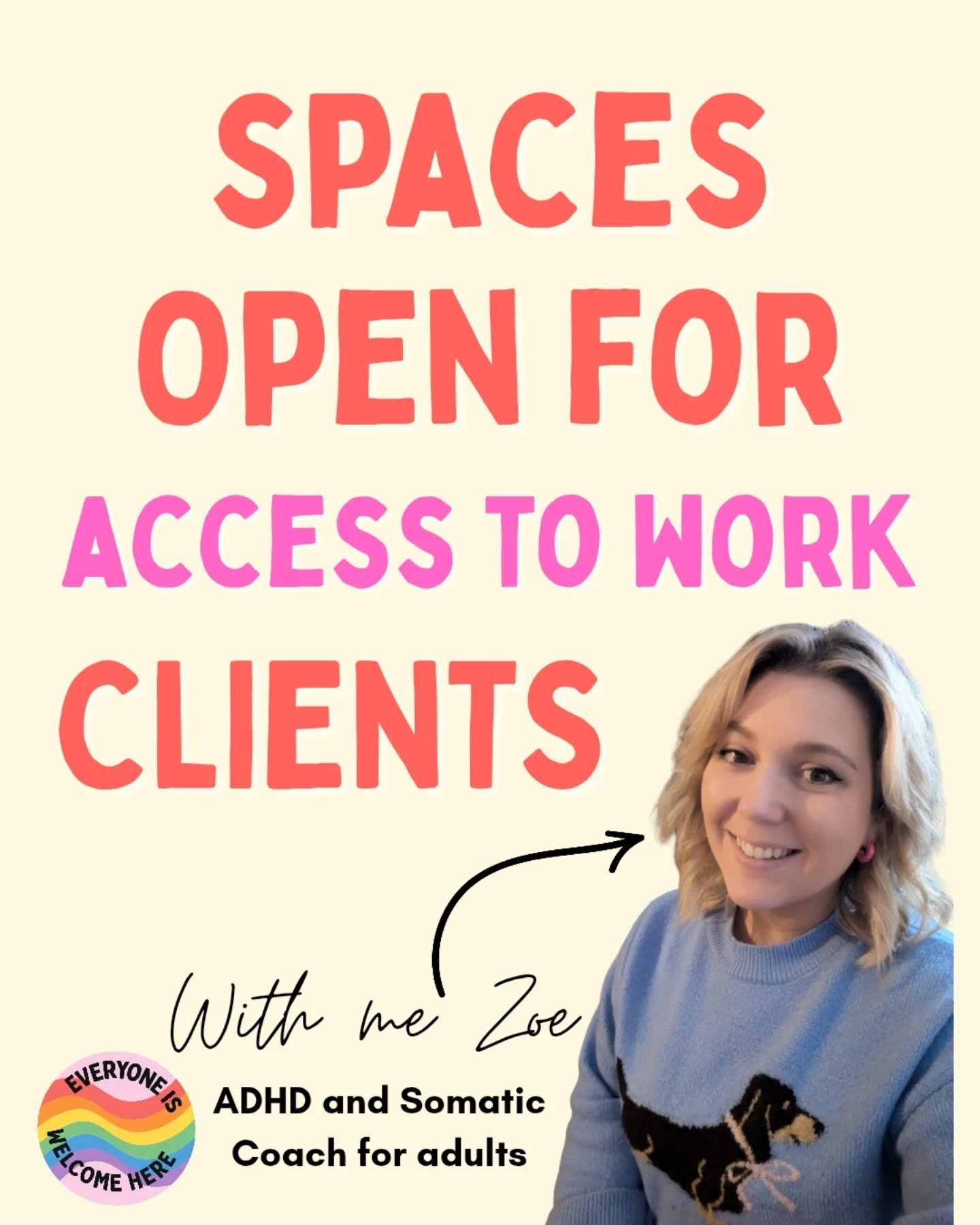 Access to Work coaching spaces available ✨

If you&rsquo;ve been awarded ADHD/neurodivergent coaching through Access to Work, you don&rsquo;t have to automatically go with the provider they recommend.

You can choose someone you feel comfortable with