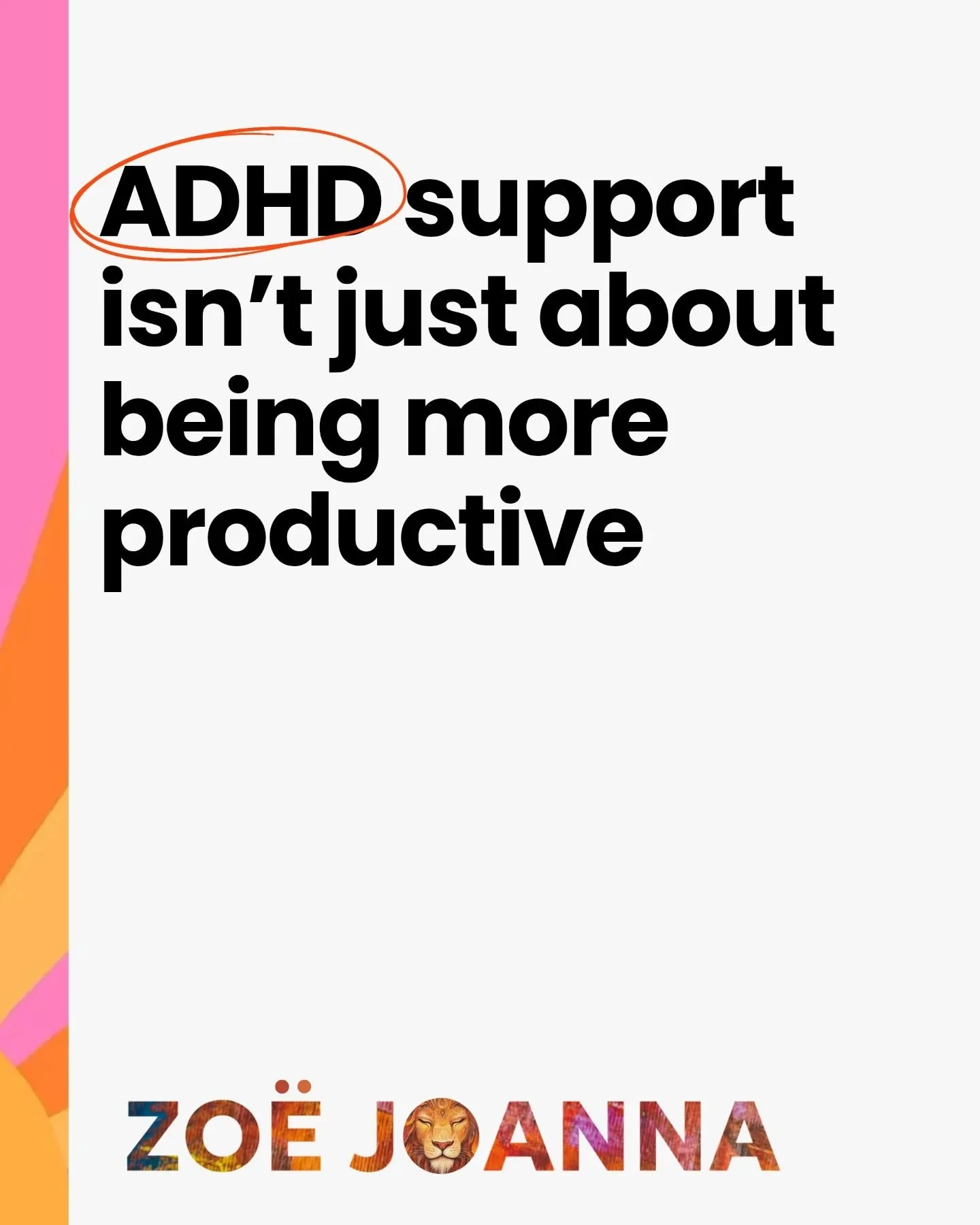 ADHD support is often sold as a way to become more productive.

Better routines.
Better systems.
Better habits.
Better consistency.

And sometimes those things can help.

But often, the real work is deeper than that.

Because it&rsquo;s not just abou