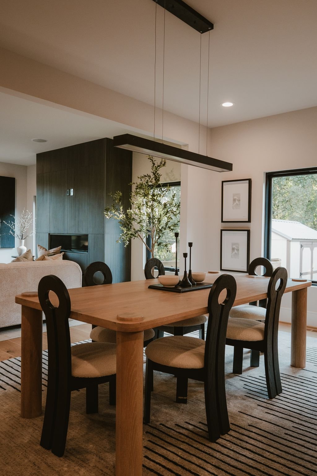 Modern organic dining area