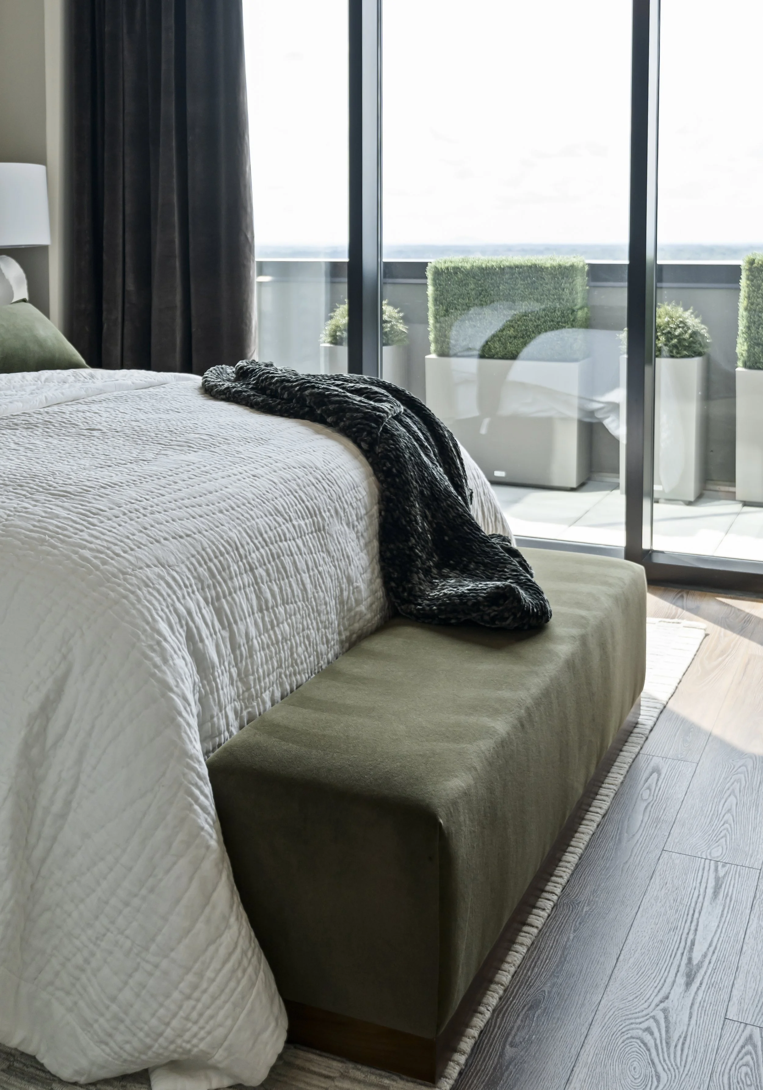 Modern bedroom and texture