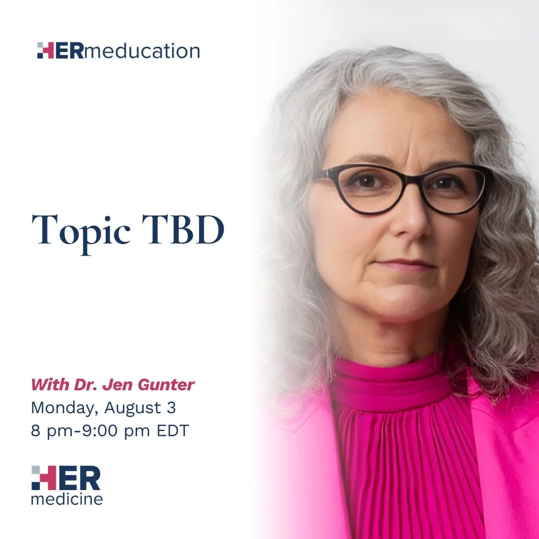 Topic TBD - Jen Gunter, MD, FRCS(C), FACOG, DABPM, ABPMR