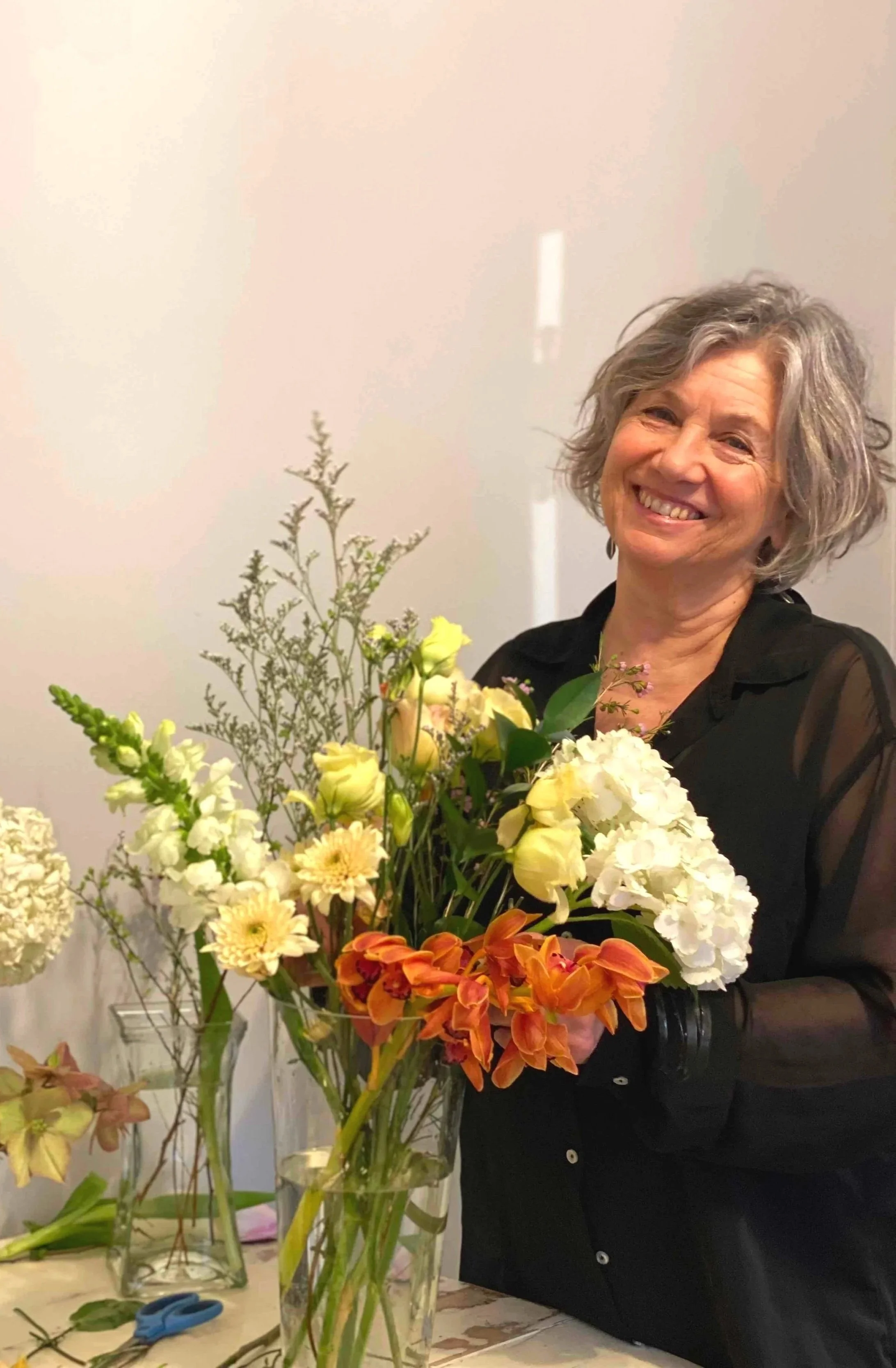 Anne and her flowers.