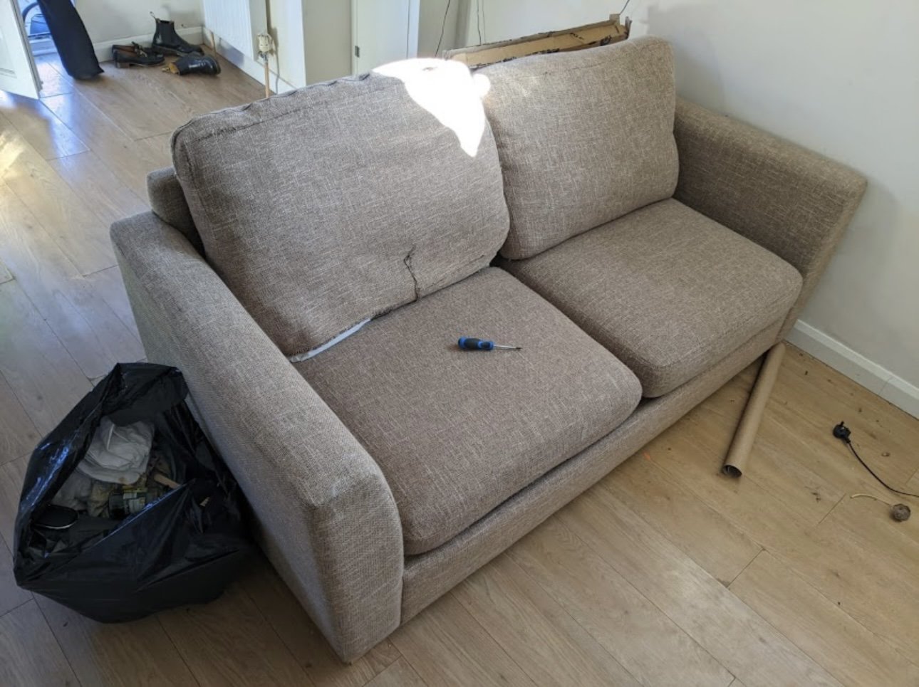 2 Seats Sofa Removal