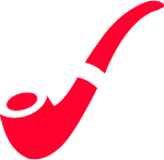 The Wilson's Republic pipe with a curved stem and a rounded bowl.