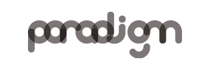 Paradigm video logo in black text on a white background