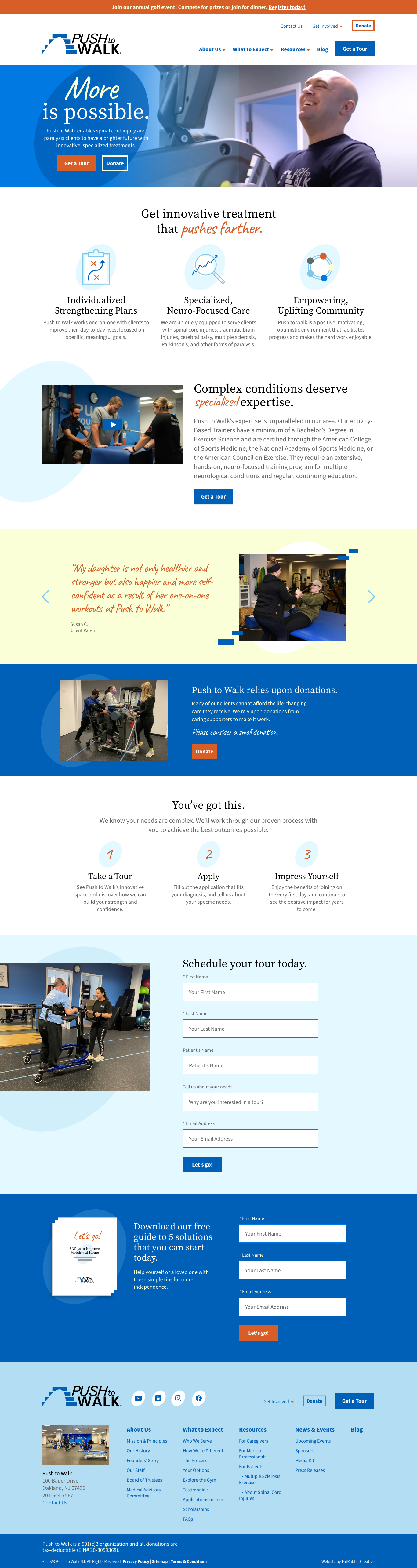 Push to Walk's redesigned homepage by Jessica Vergano