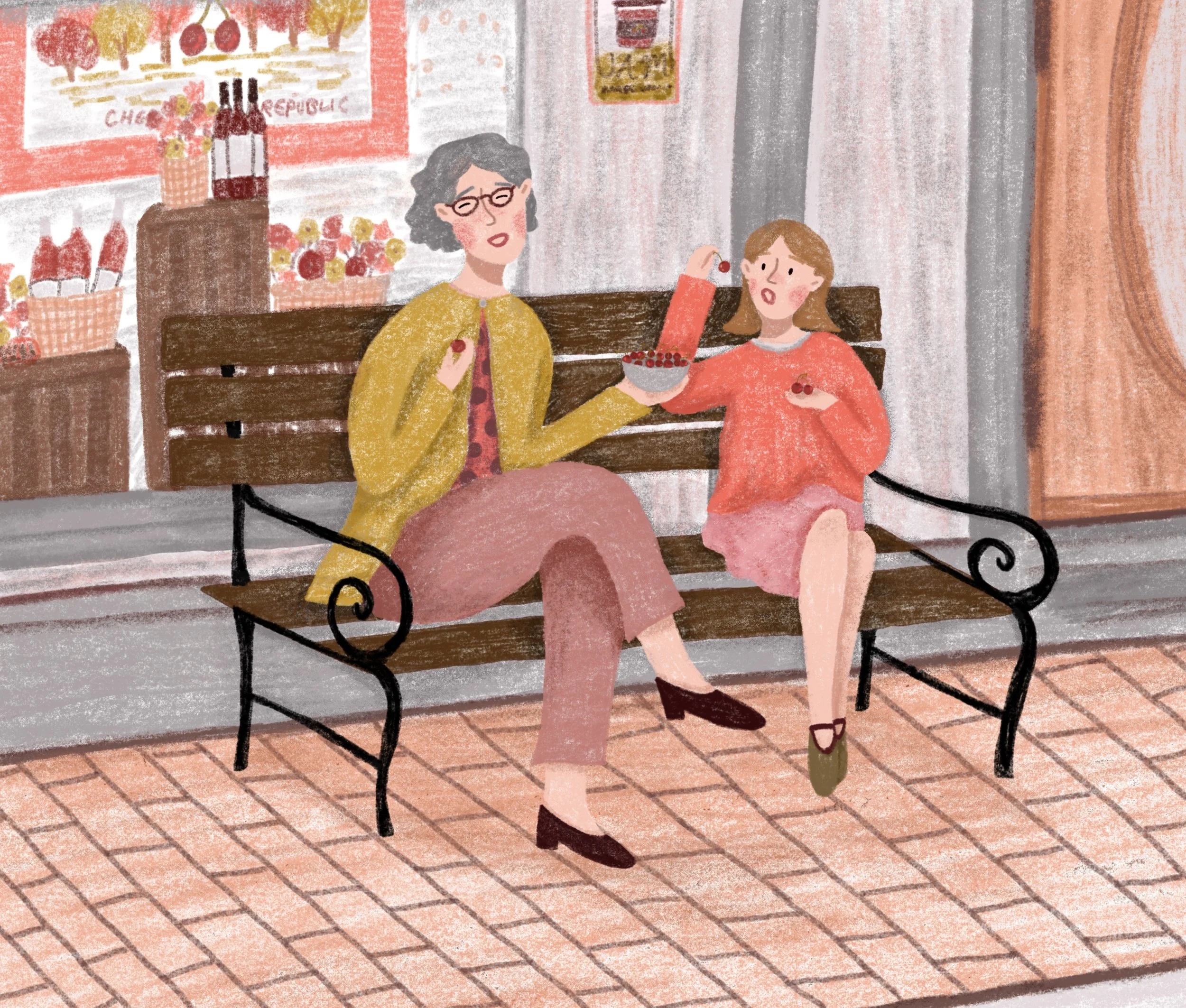 Cherries with Grandma