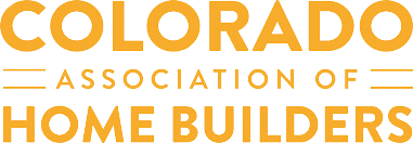 Logo of the Colorado Association of Home Builders in gold and black.