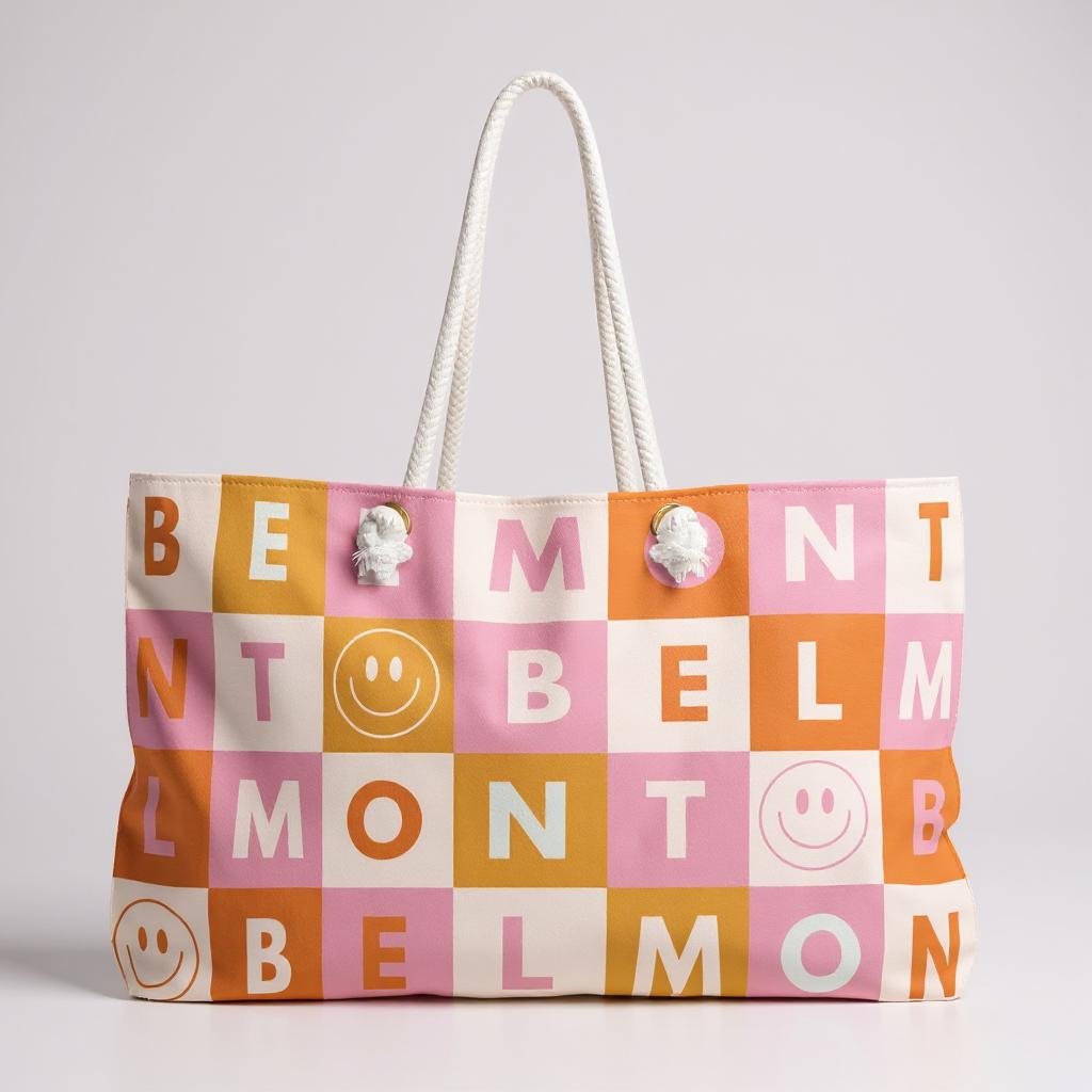 Belmont Tile Letters Tote Bag - 24x13"