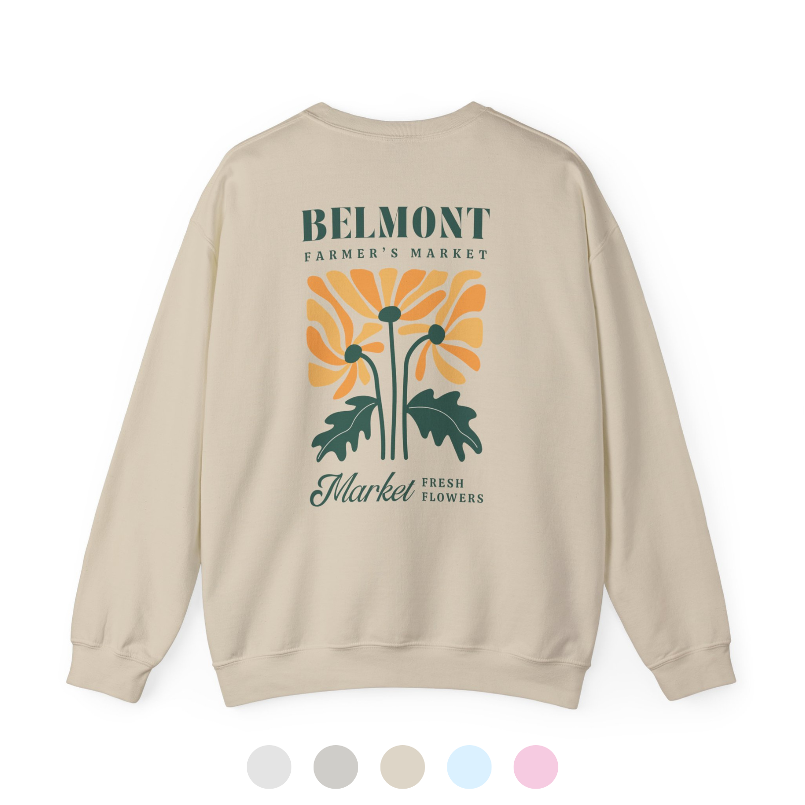Flower Market (Yellow) Crewneck Sweatshirt