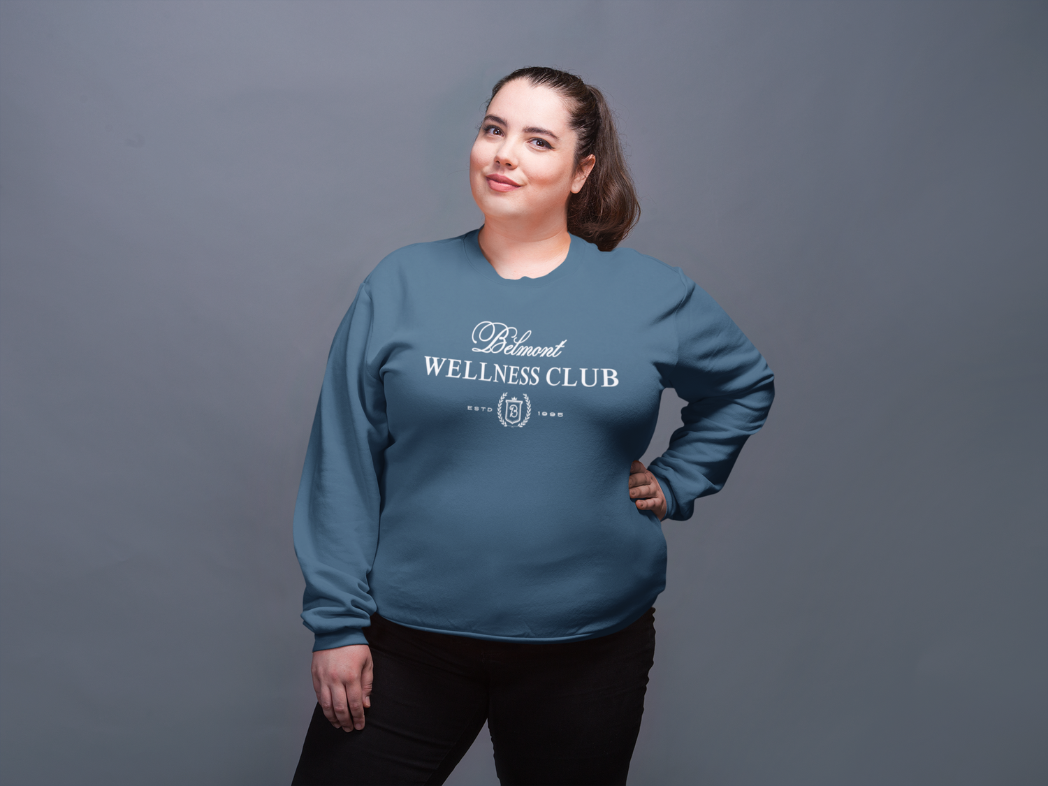 Belmont Wellness Club Premium Crewneck Sweatshirt, Unisex Fit