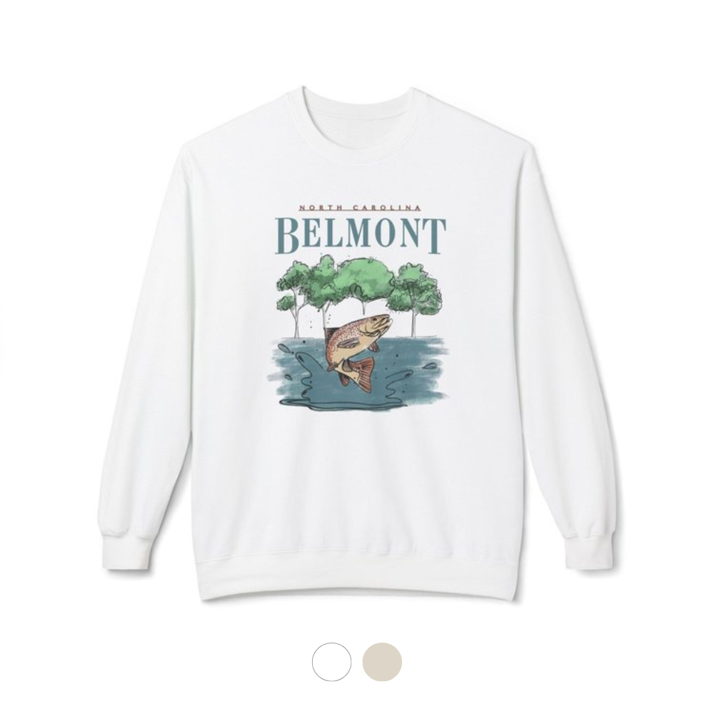 90's Vintage Trout Midweight Softstyle Fleece Crewneck Sweatshirt