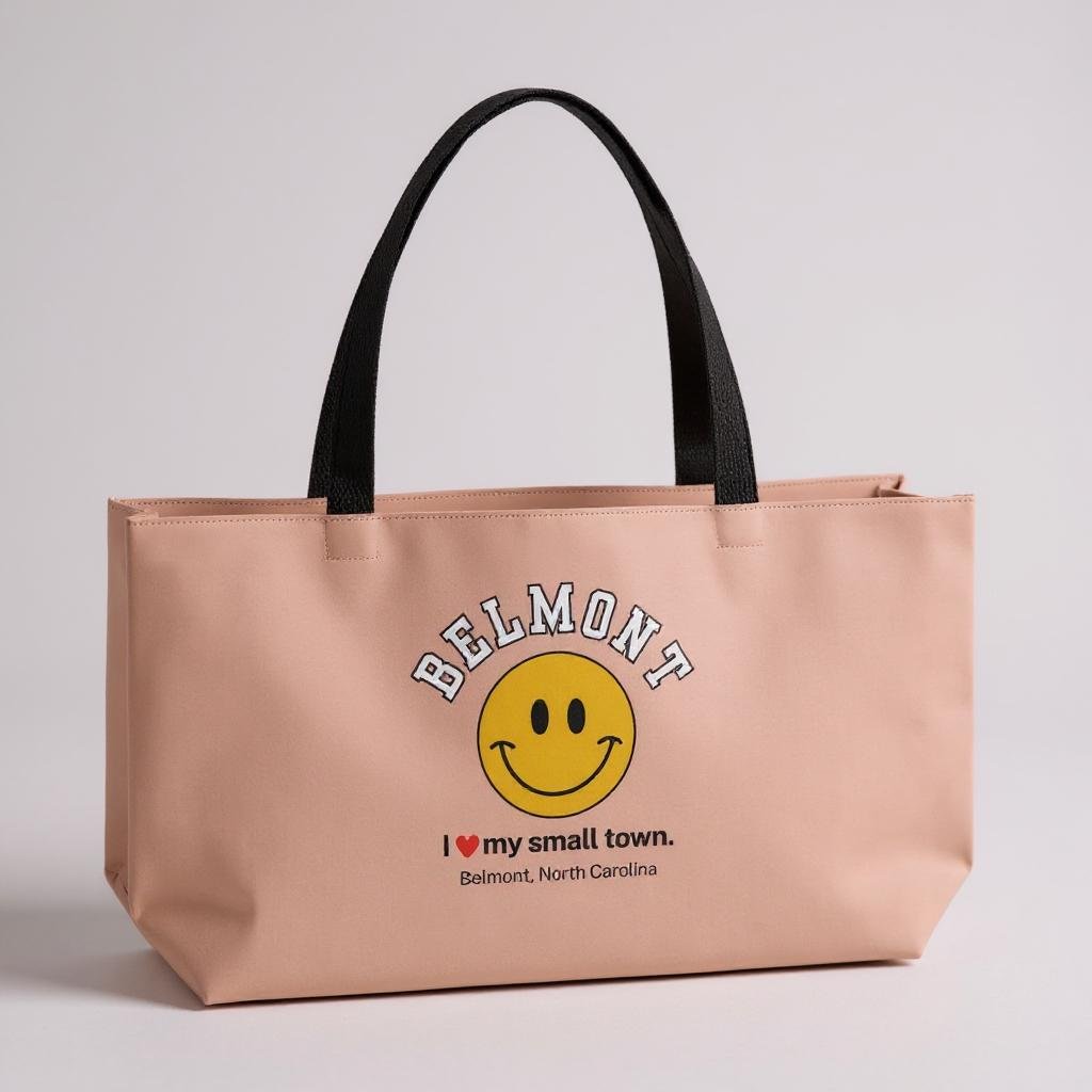 Smiley I ♥ Belmont - Peach Weekender Tote Bag