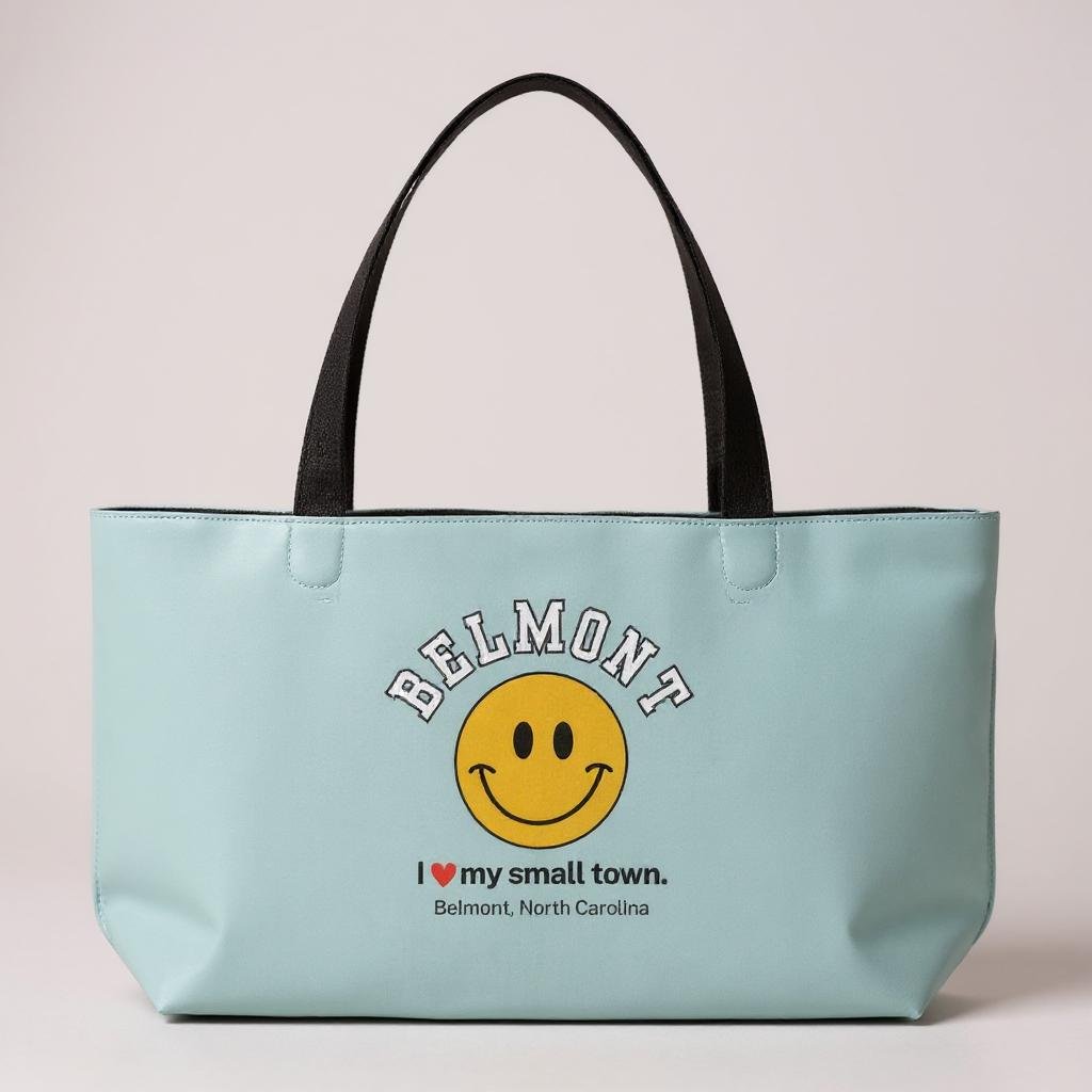 Smiley I ♥ Belmont - Dusty Blue Weekender Tote Bag