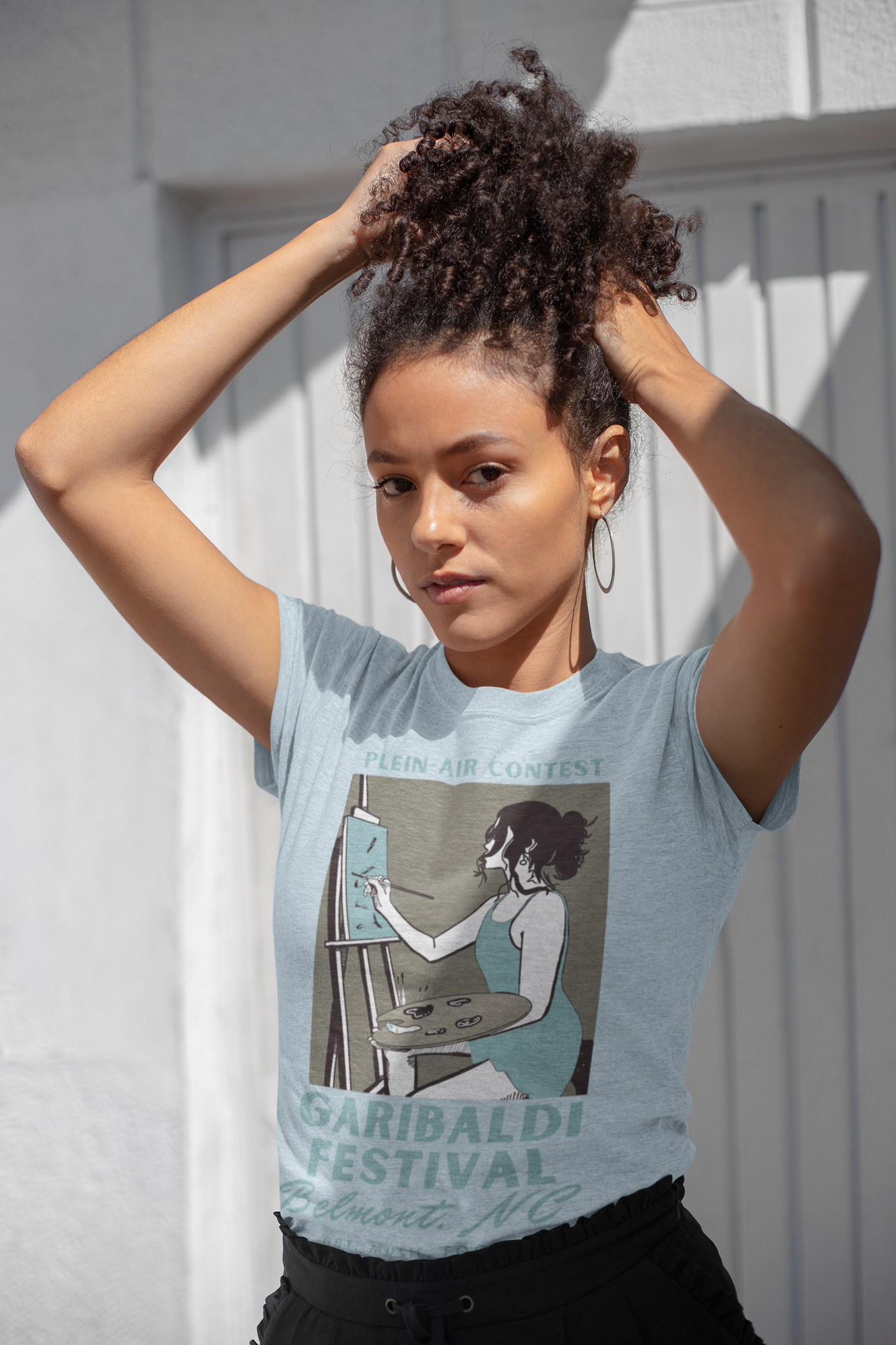 Painting Girl - Garibaldi Festival - Unisex Garment-Dyed Heavy Cotton T-shirt