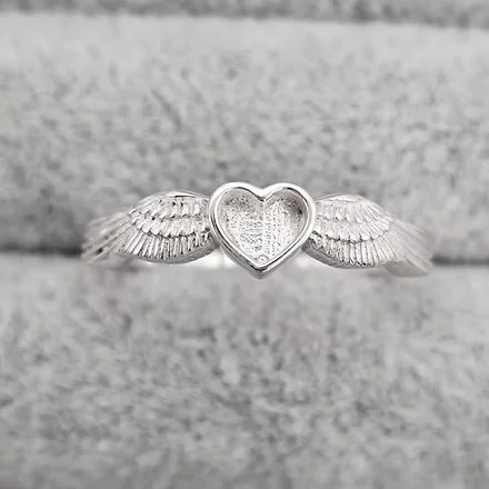 Angel Wing Heart Ring