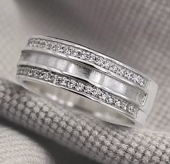 Double Sparkle Channel Ring