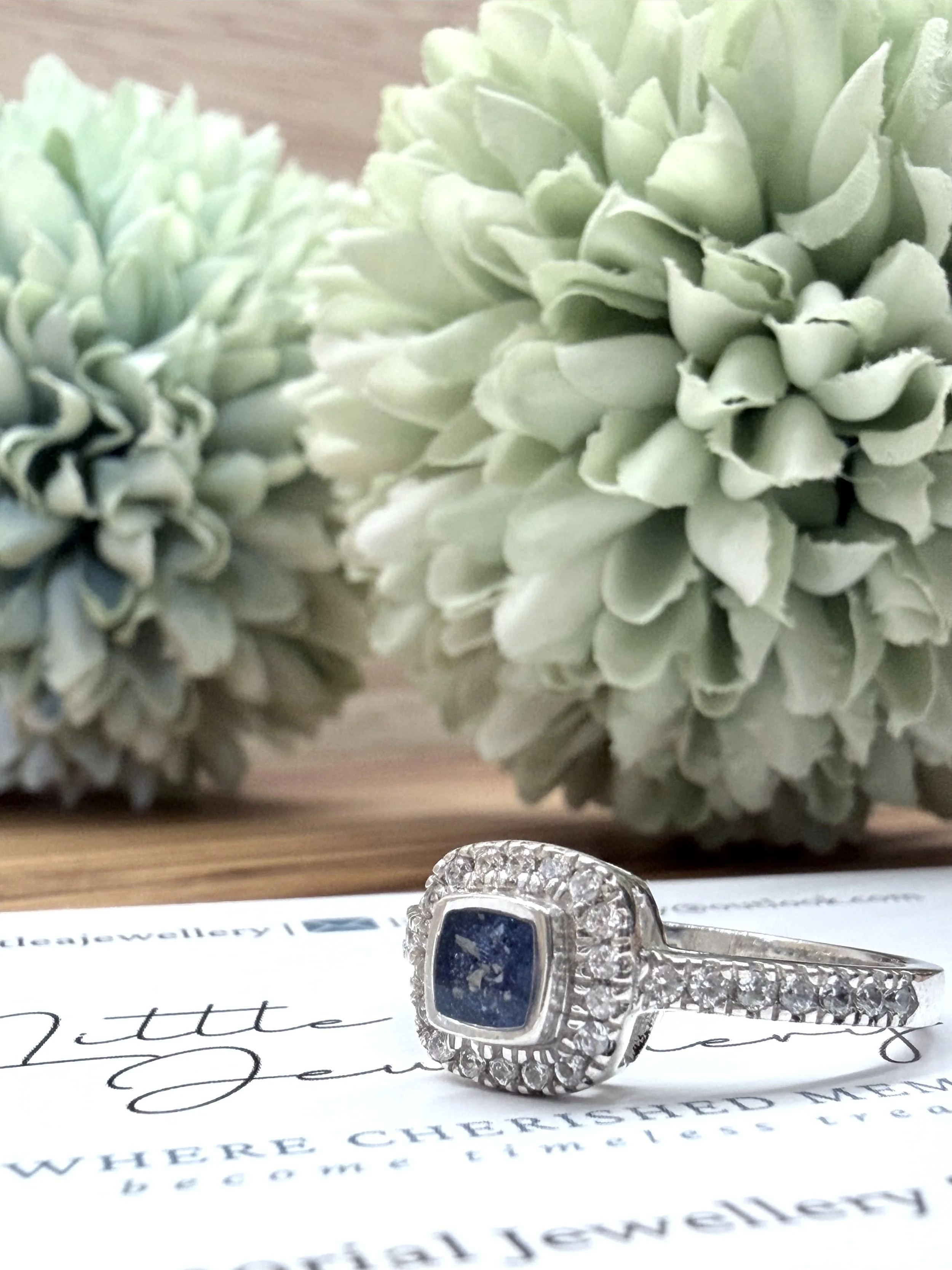 Square Cusion Halo Ring