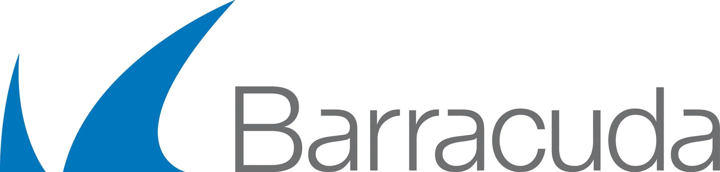 Logo of Barracuda, featuring a stylized blue shark fin and the word Barracuda in gray text.