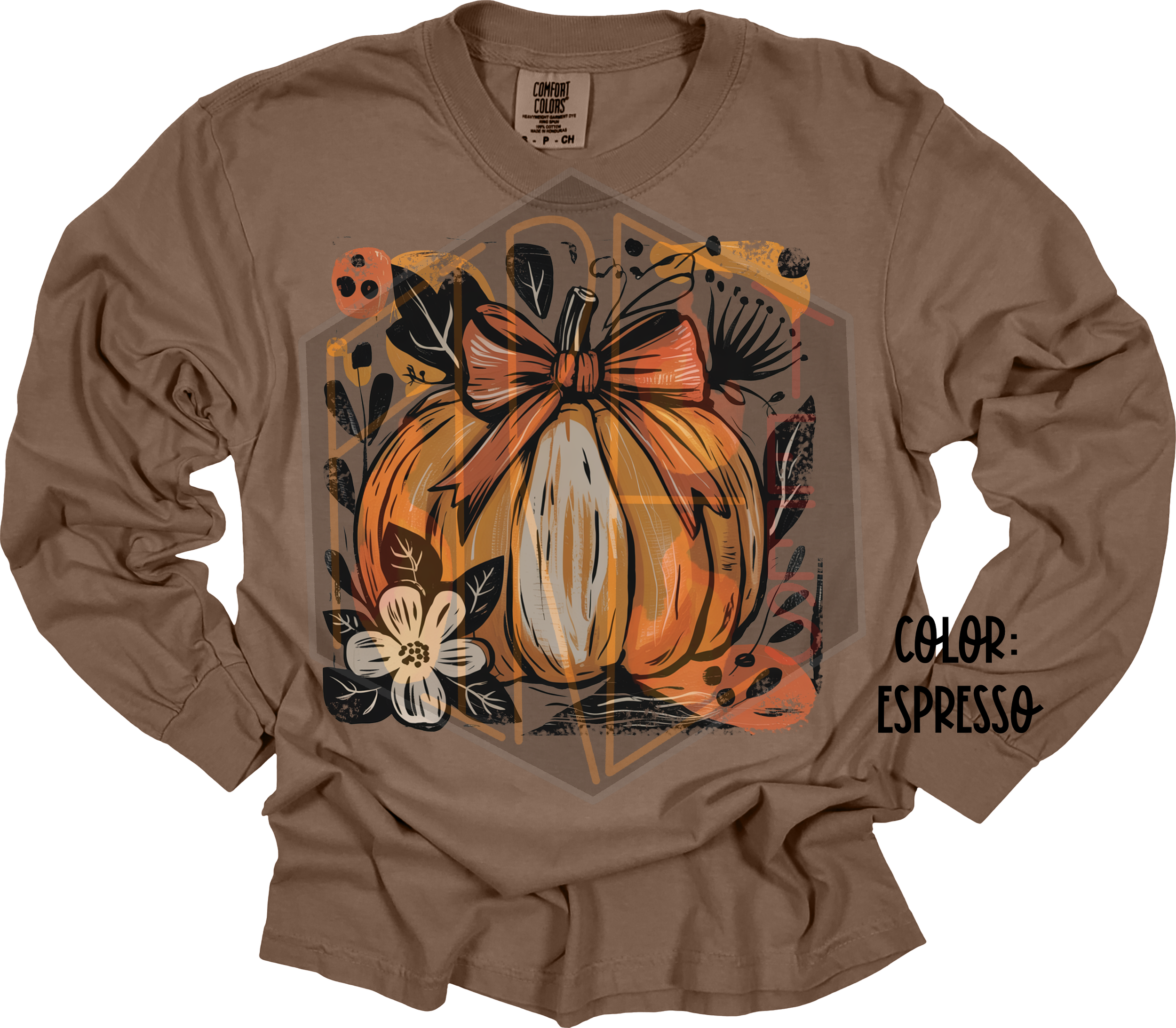 Pumpkin 5 Comfort Color Longsleeve