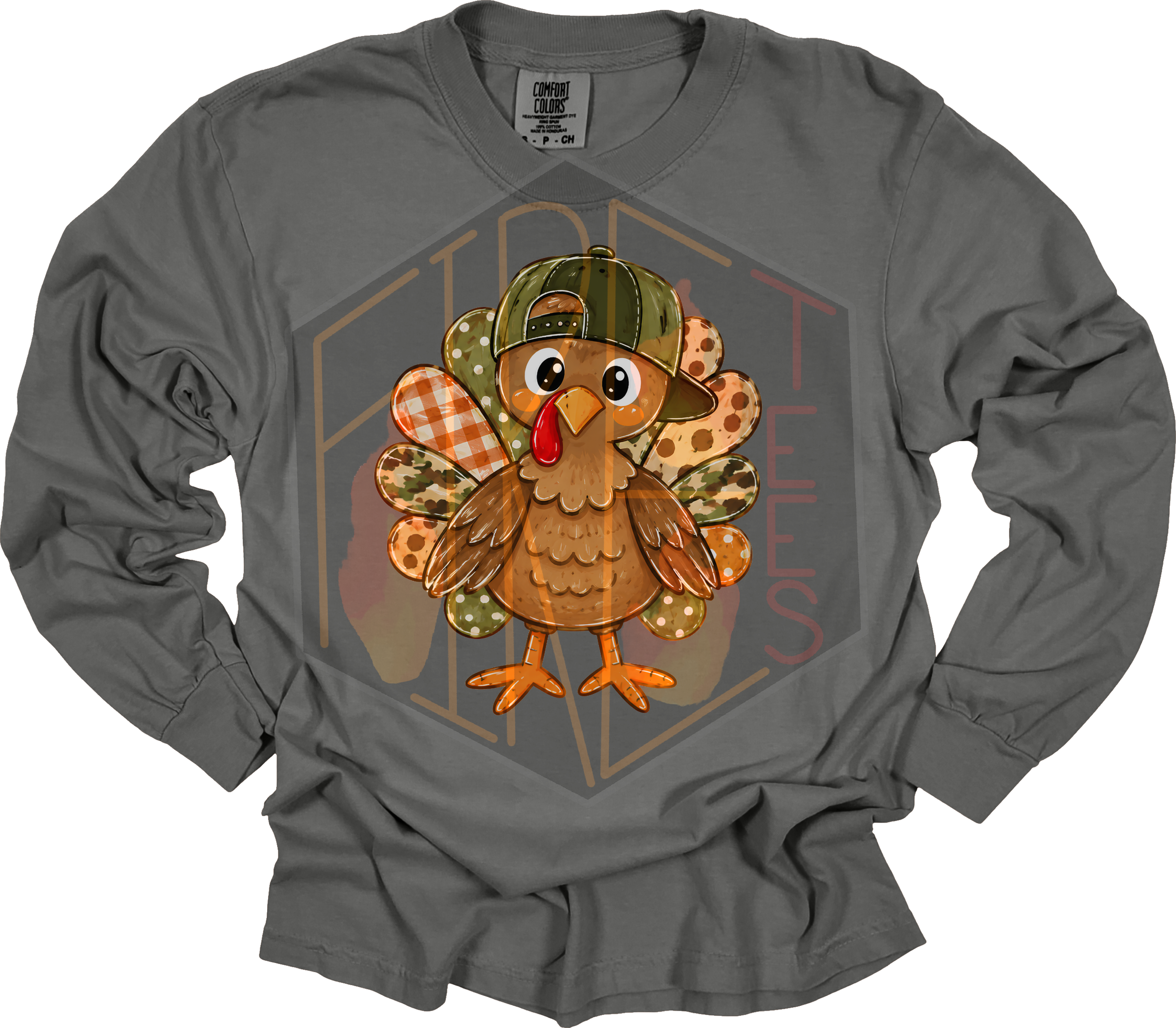 Boy Turkey Comfort Colors Long Sleeve