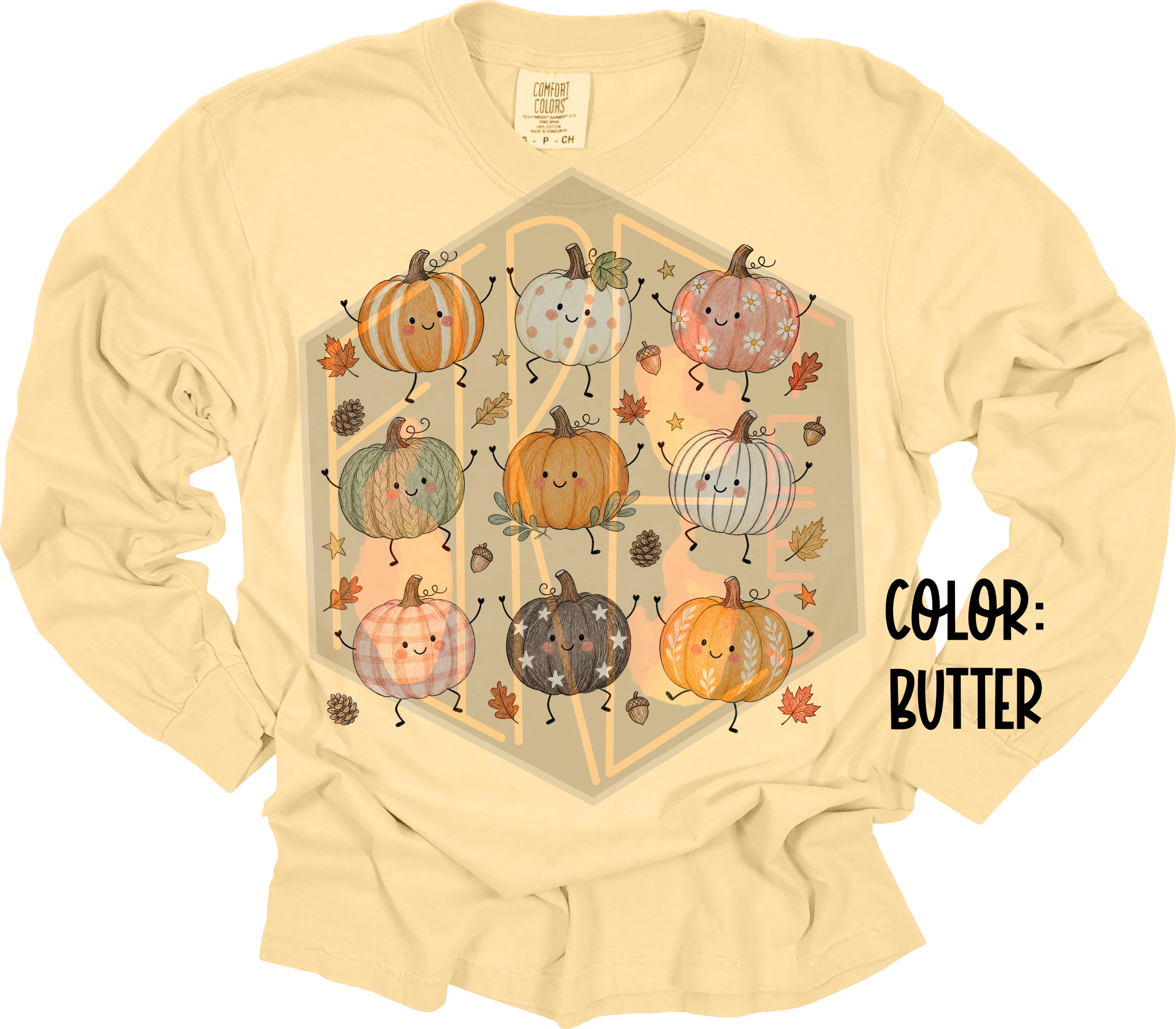 Dancing Pumpkins Comfort Color Crew